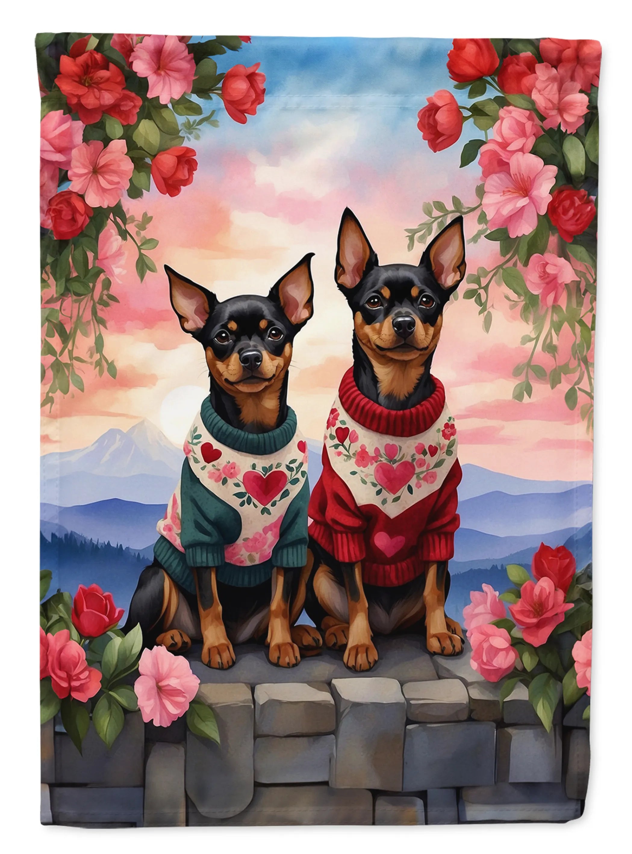 Two Hearts Decorative Flag - Size: GARDEN SIZE | Pack Of: 1 | Collection name: Two hearts