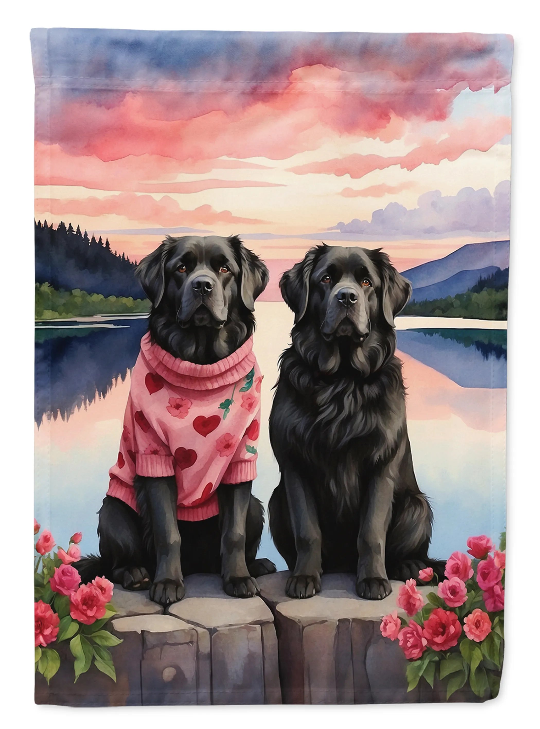 Two Hearts Decorative Flag - Size: GARDEN SIZE | Pack Of: 1 | Collection name: Two hearts