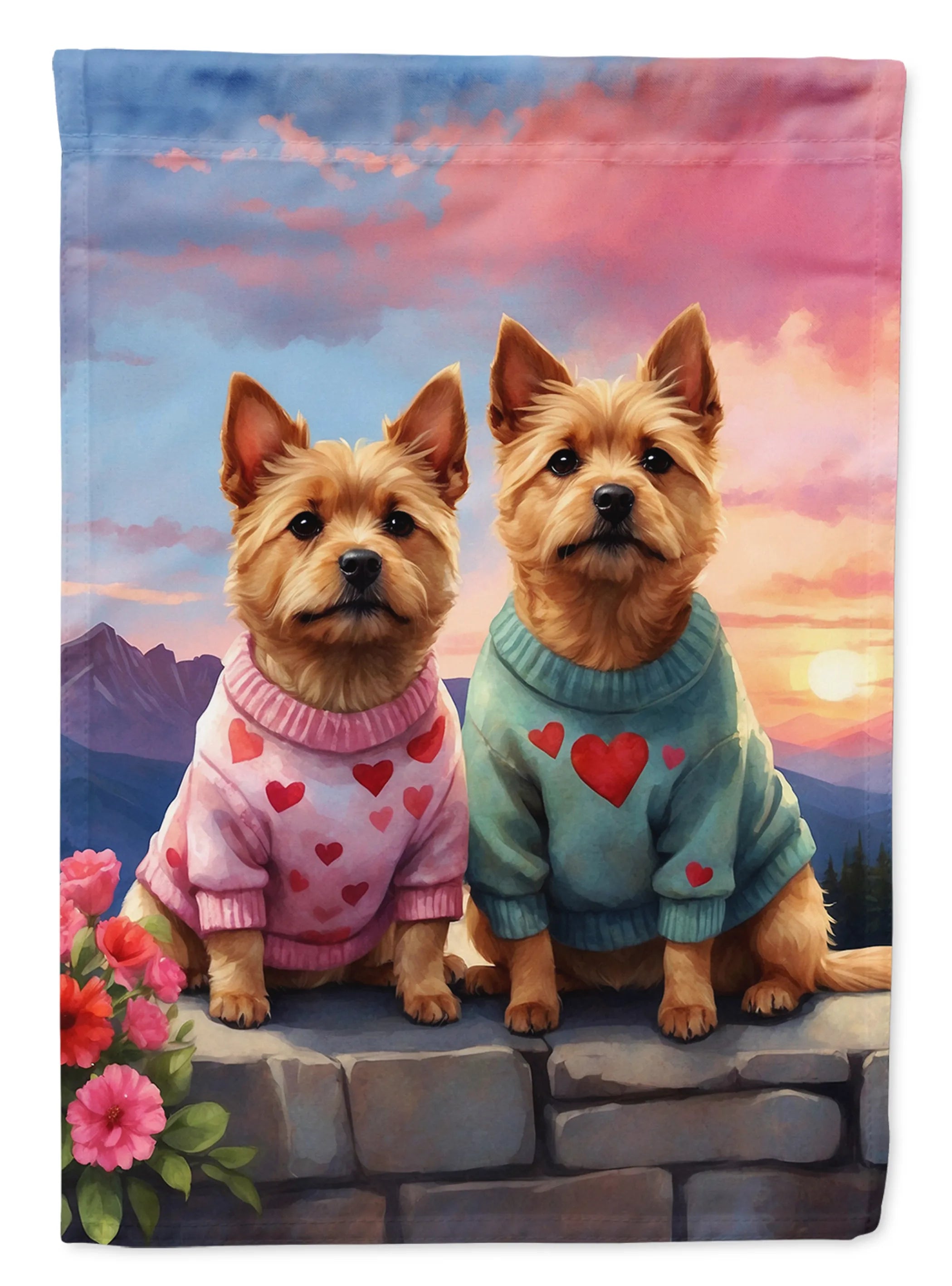 Two Hearts Decorative Flag - Size: GARDEN SIZE | Pack Of: 1 | Collection name: Two hearts