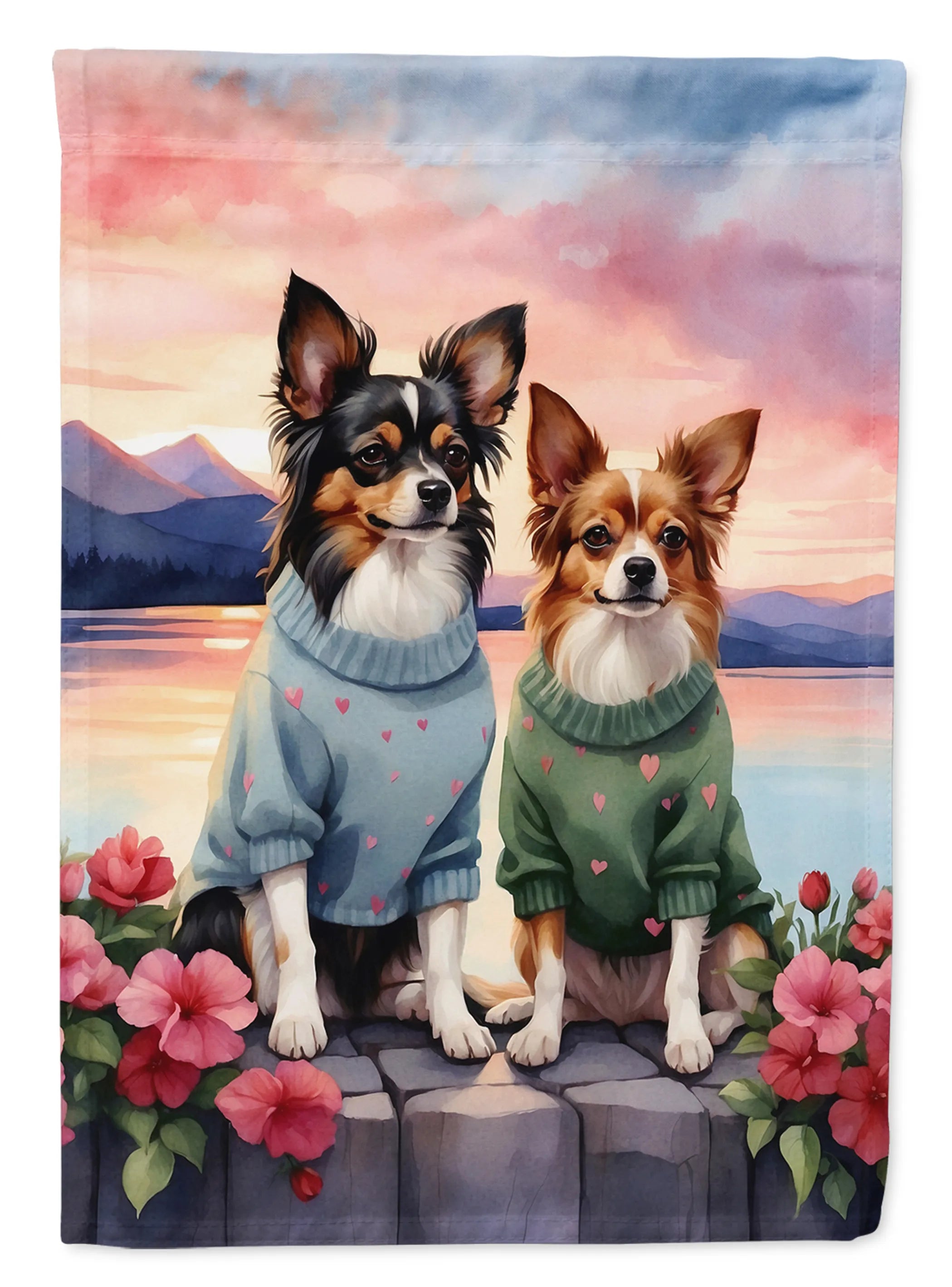 Two Hearts Decorative Flag - Size: GARDEN SIZE | Pack Of: 1 | Collection name: Two hearts