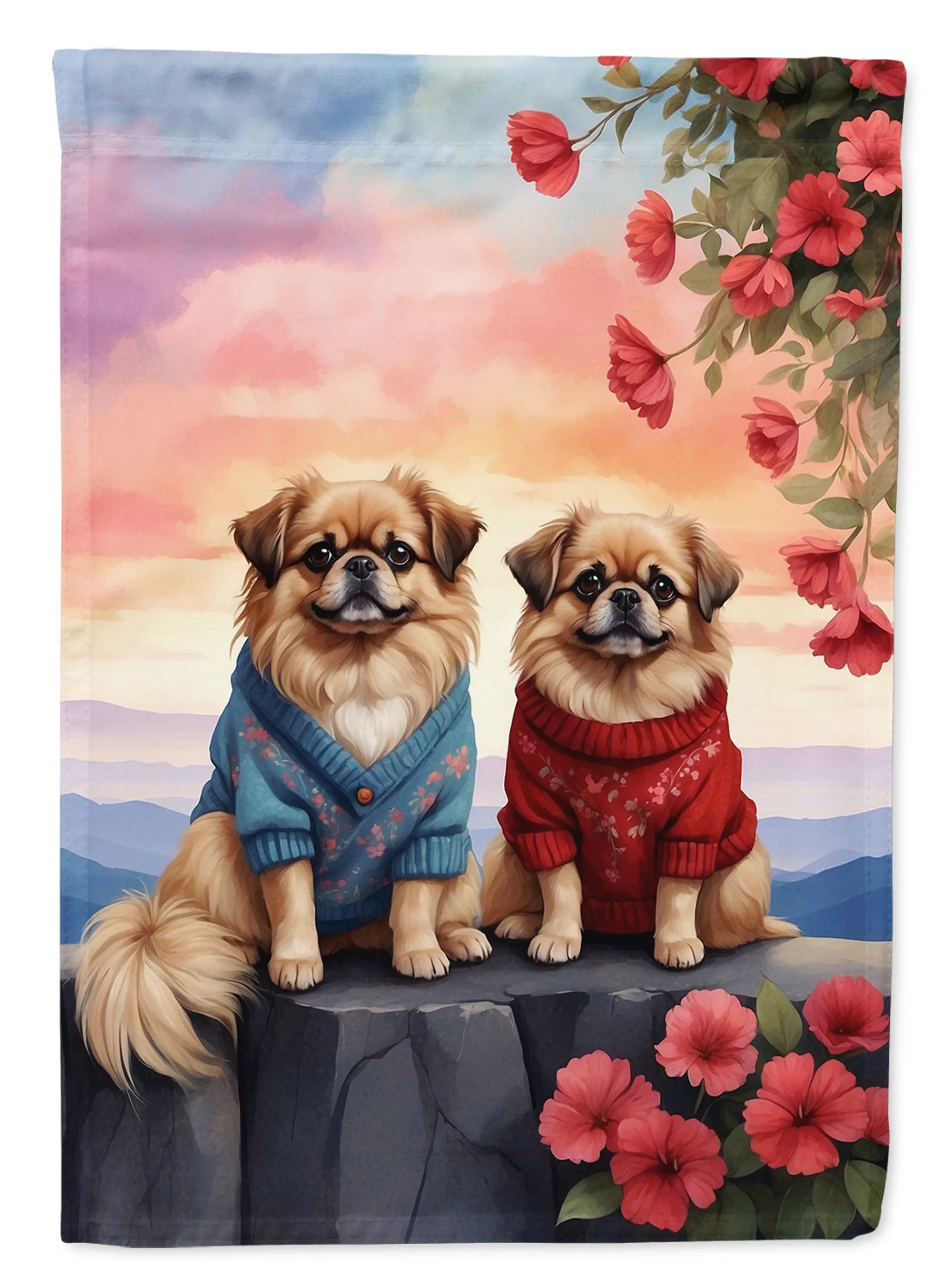 Two Hearts Decorative Flag - Size: GARDEN SIZE | Pack Of: 1 | Collection name: Two hearts