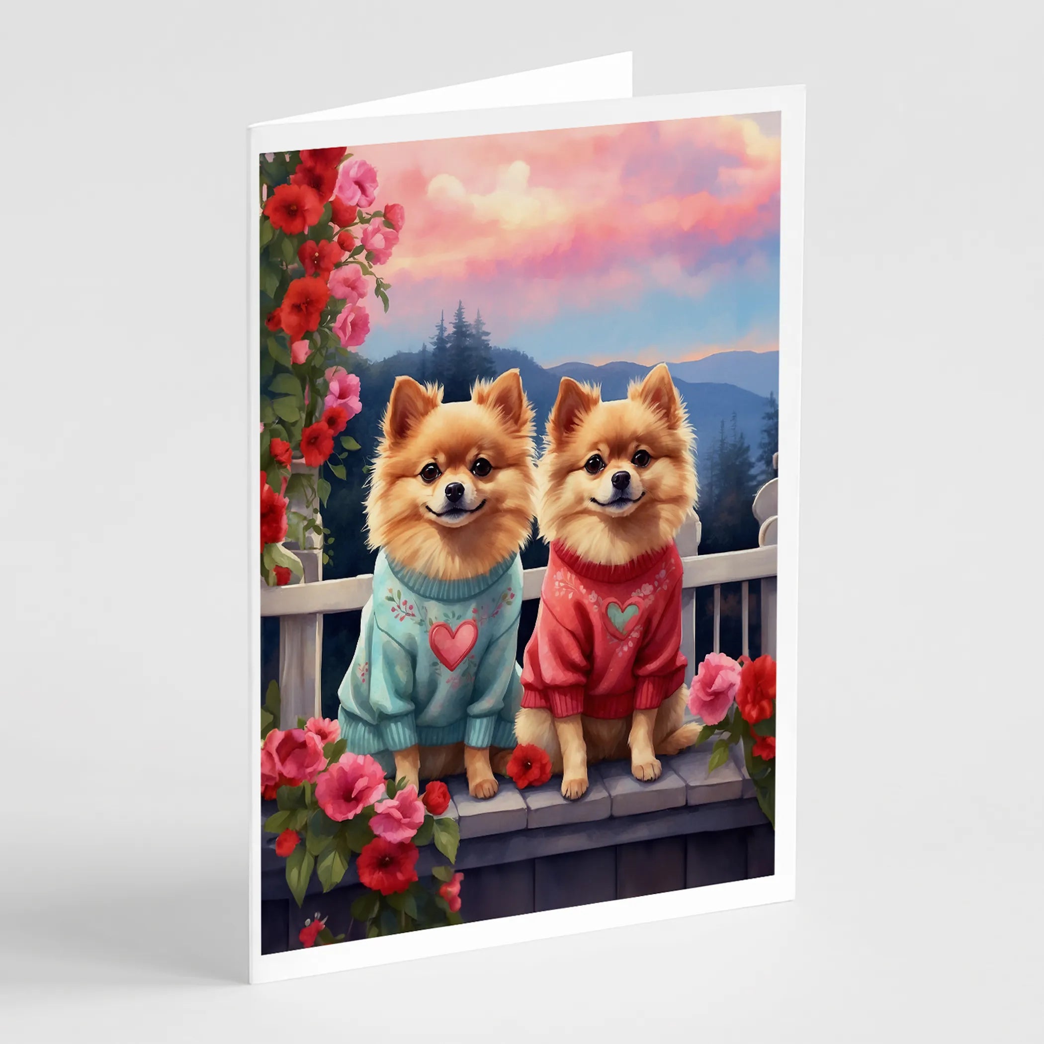 Two Hearts Greeting Cards  - Size: 5X7 | Pack Of: 8 | Collection name: Two hearts