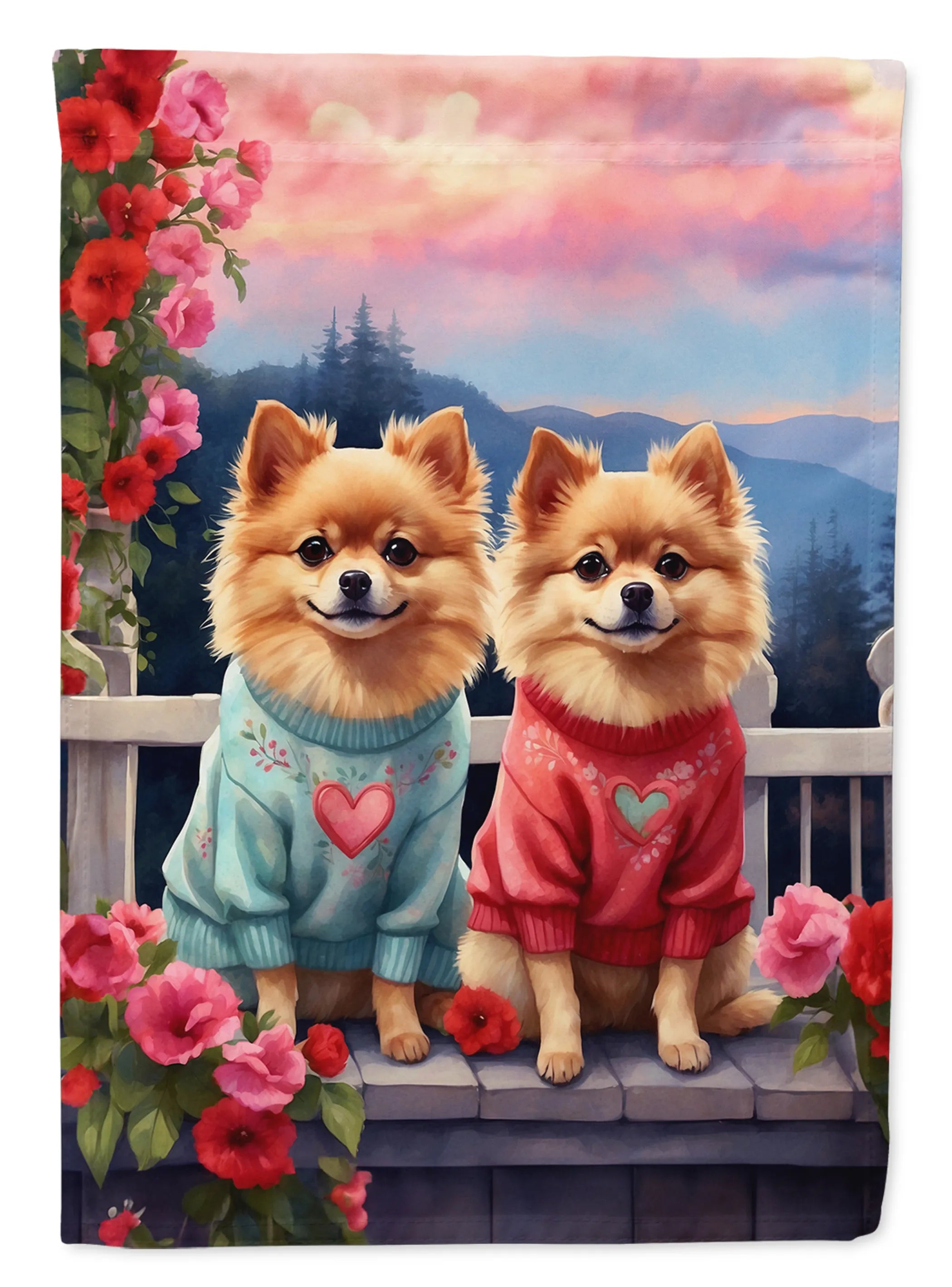 Two Hearts Decorative Flag - Size: GARDEN SIZE | Pack Of: 1 | Collection name: Two hearts