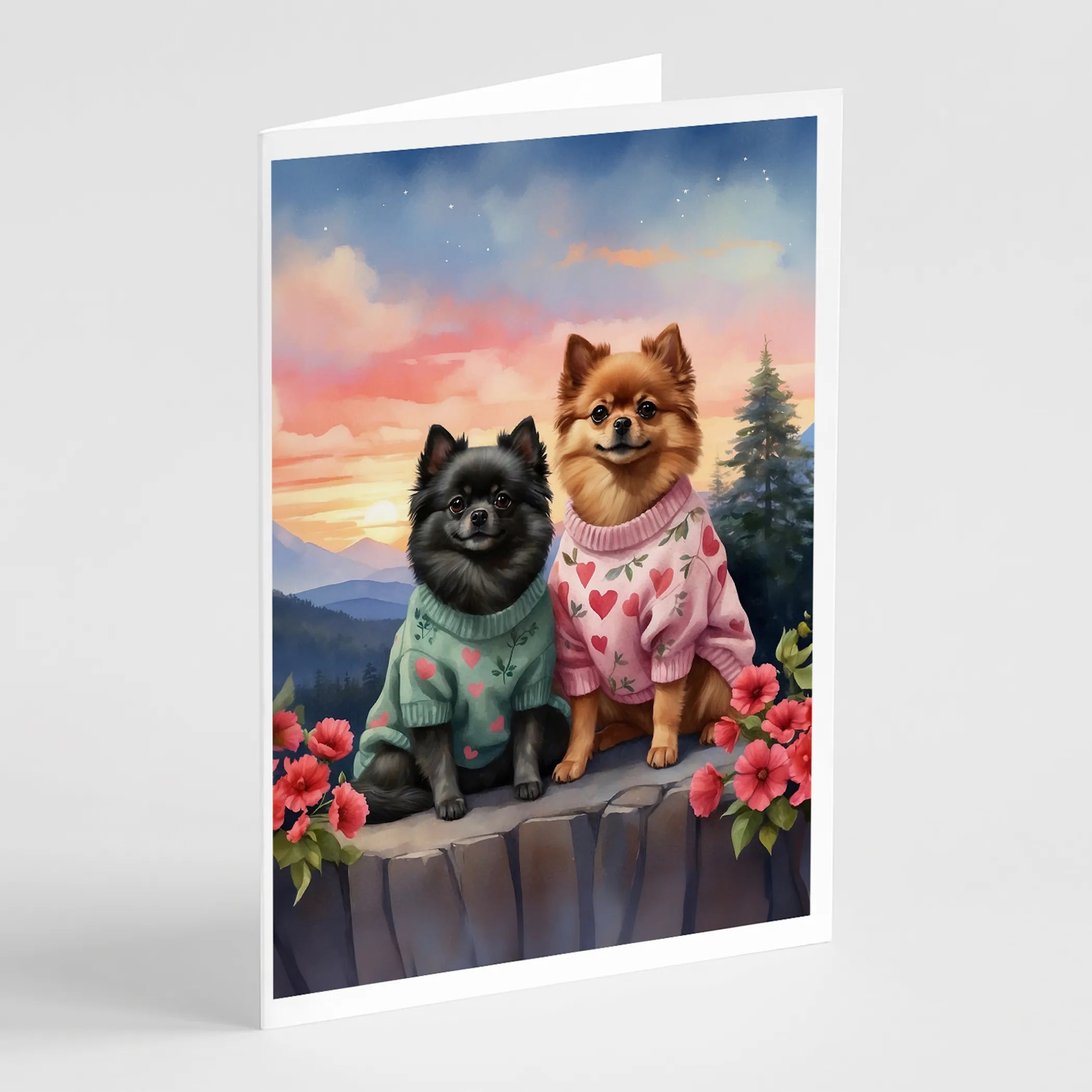 Two Hearts Greeting Cards  - Size: 5X7 | Pack Of: 8 | Collection name: Two hearts