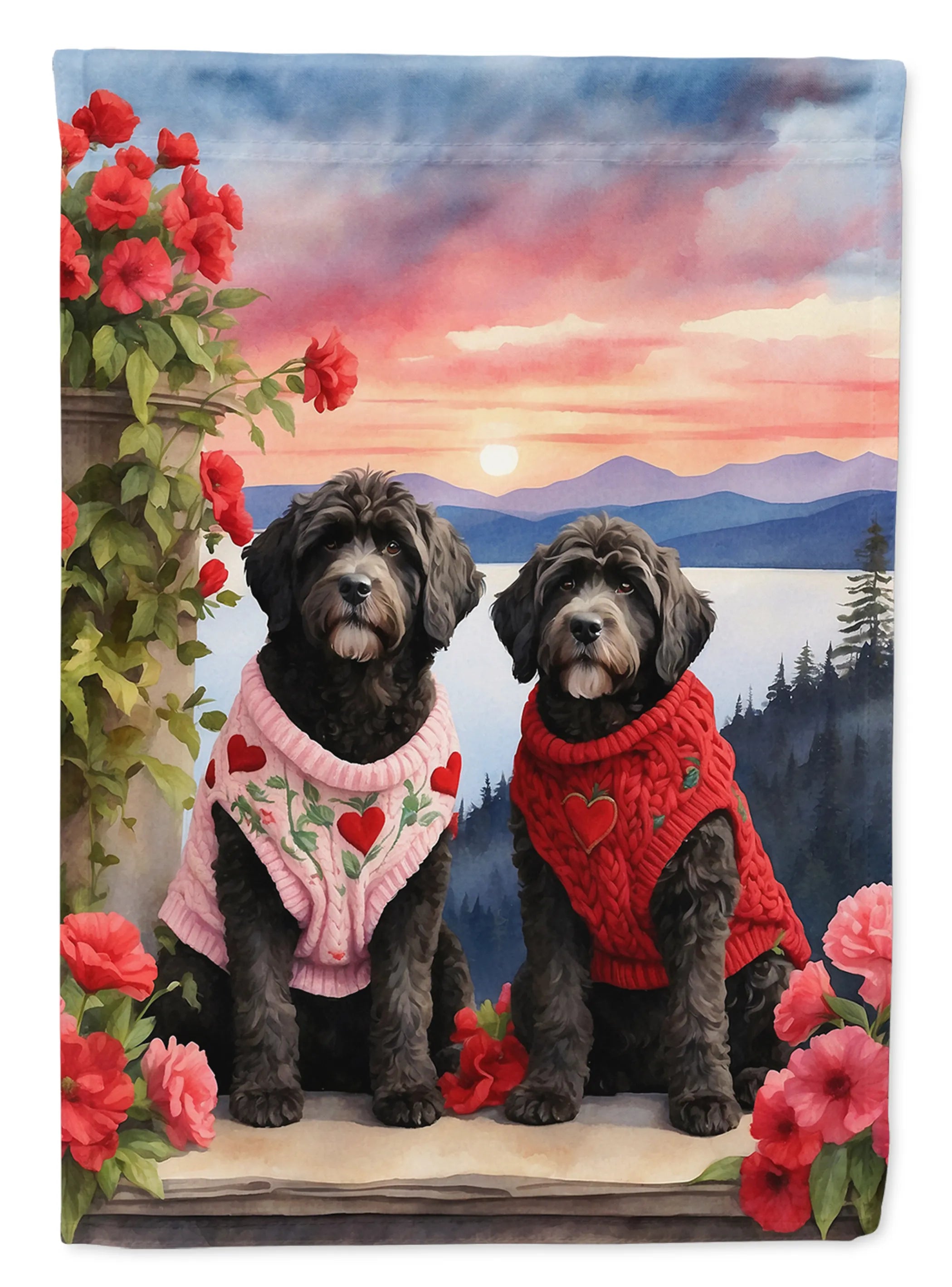 Two Hearts Decorative Flag - Size: GARDEN SIZE | Pack Of: 1 | Collection name: Two hearts