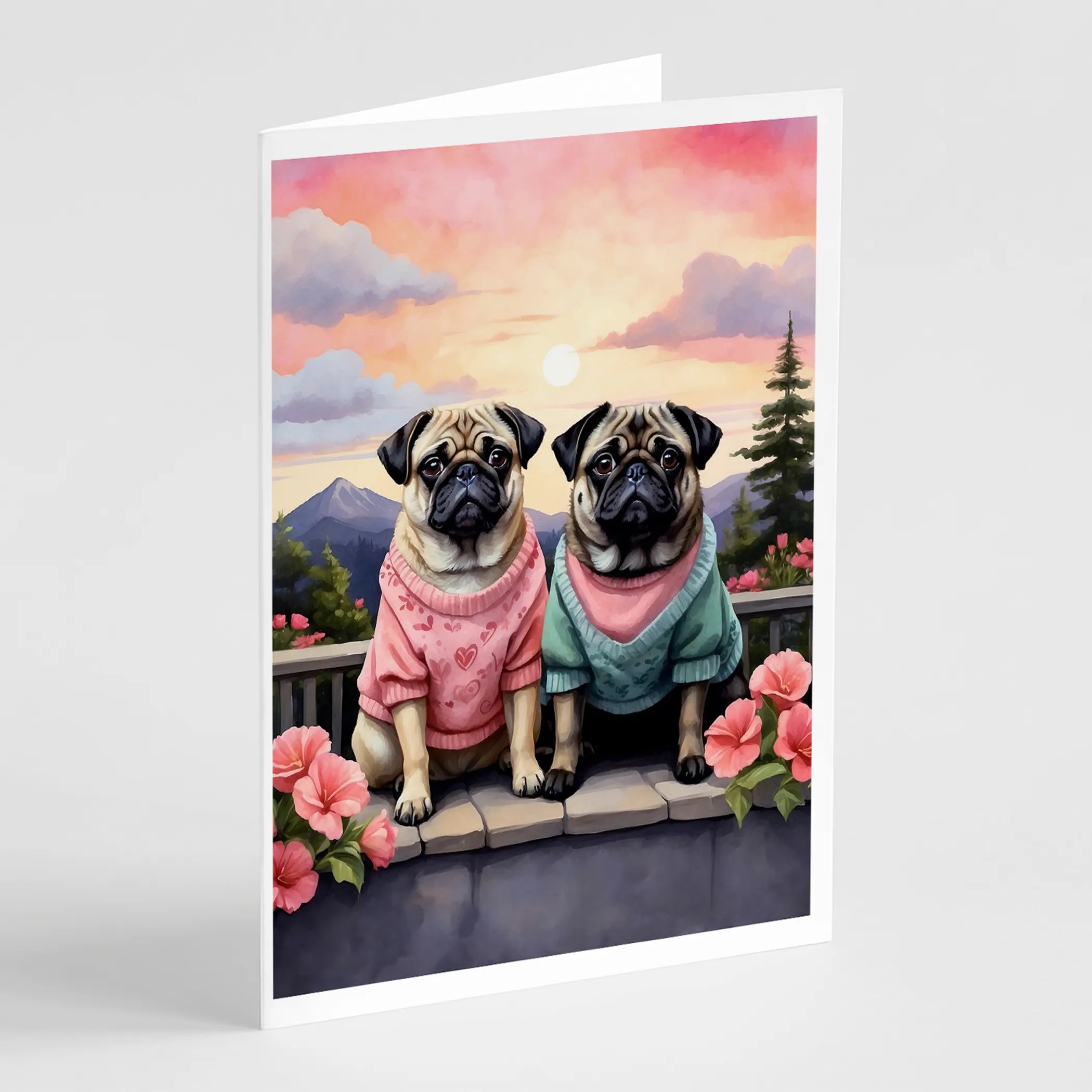 Two Hearts Greeting Cards  - Size: 5X7 | Pack Of: 8 | Collection name: Two hearts