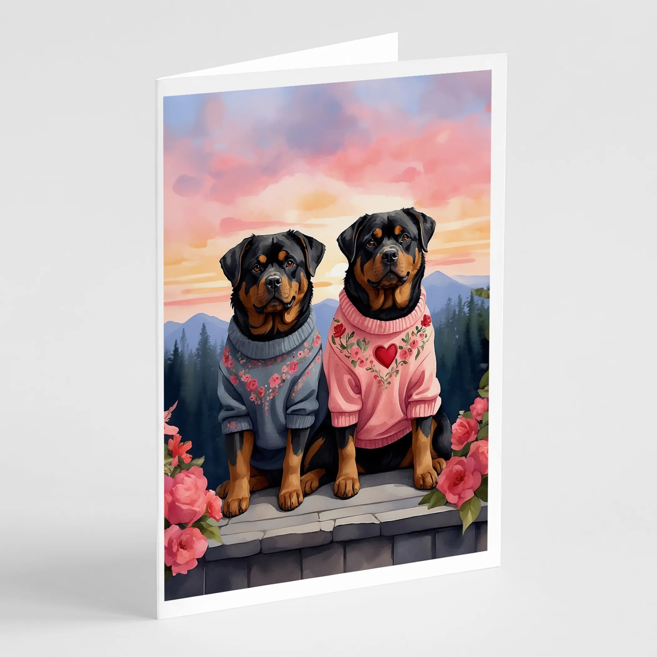 Two Hearts Greeting Cards  - Size: 5X7 | Pack Of: 8 | Collection name: Two hearts