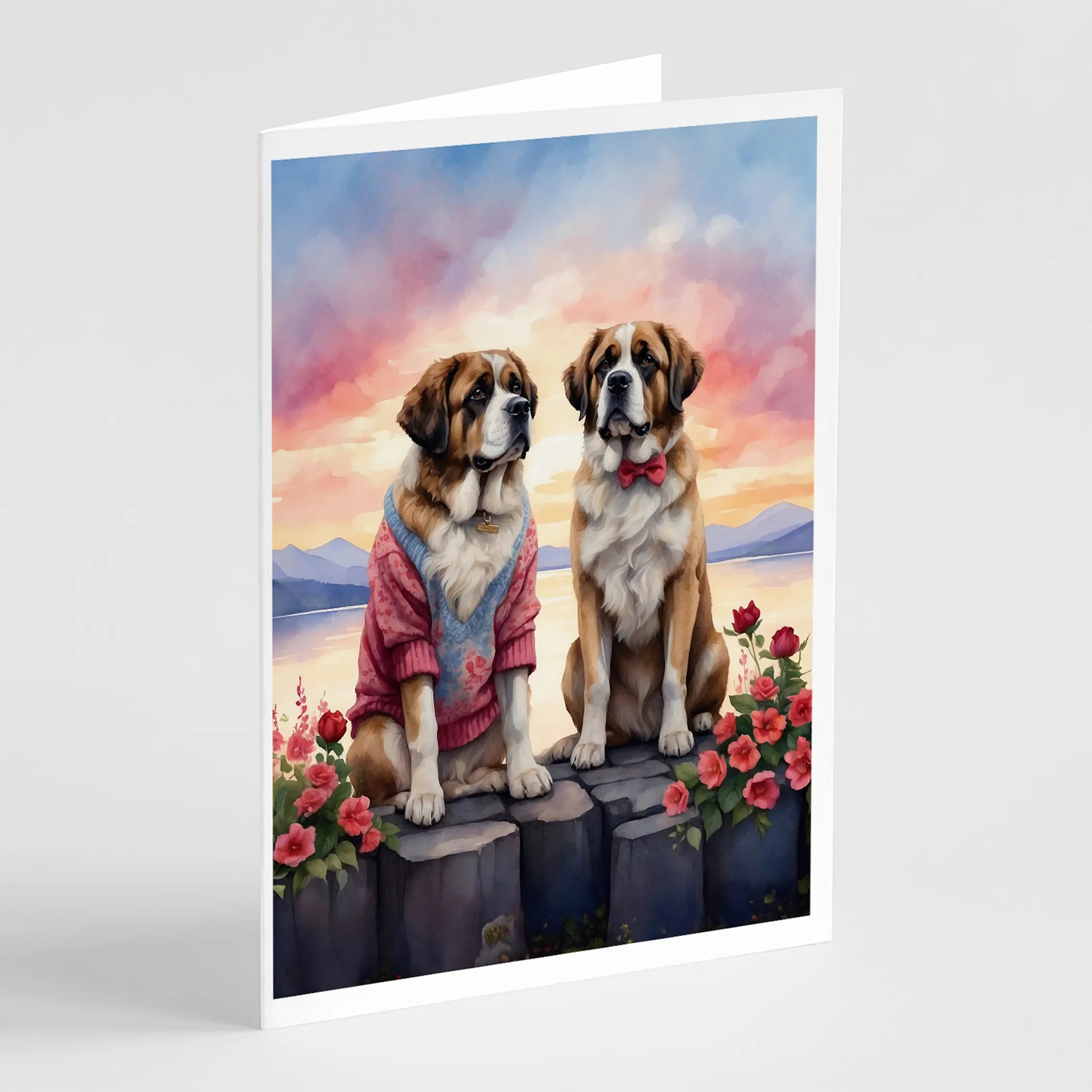 Two Hearts Greeting Cards  - Size: 5X7 | Pack Of: 8 | Collection name: Two hearts