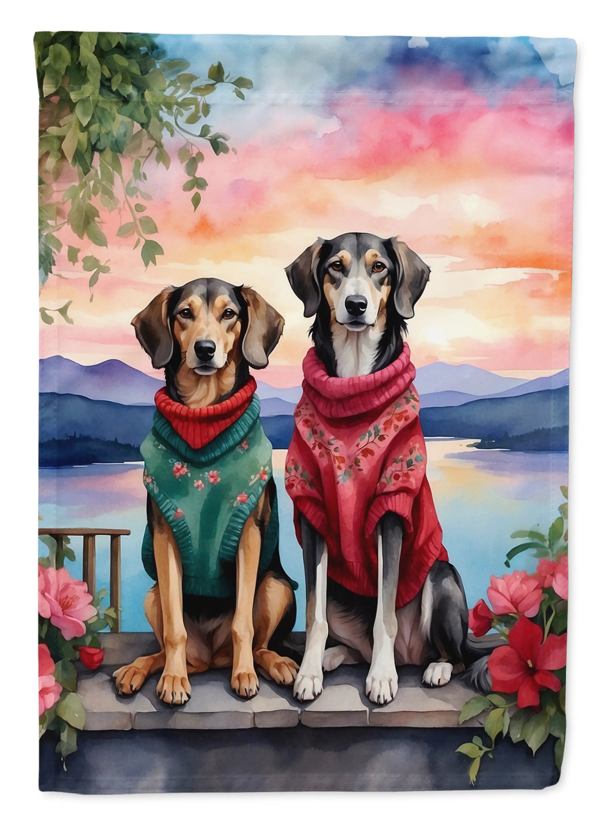 Two Hearts Decorative Flag - Size: GARDEN SIZE | Pack Of: 1 | Collection name: Two hearts