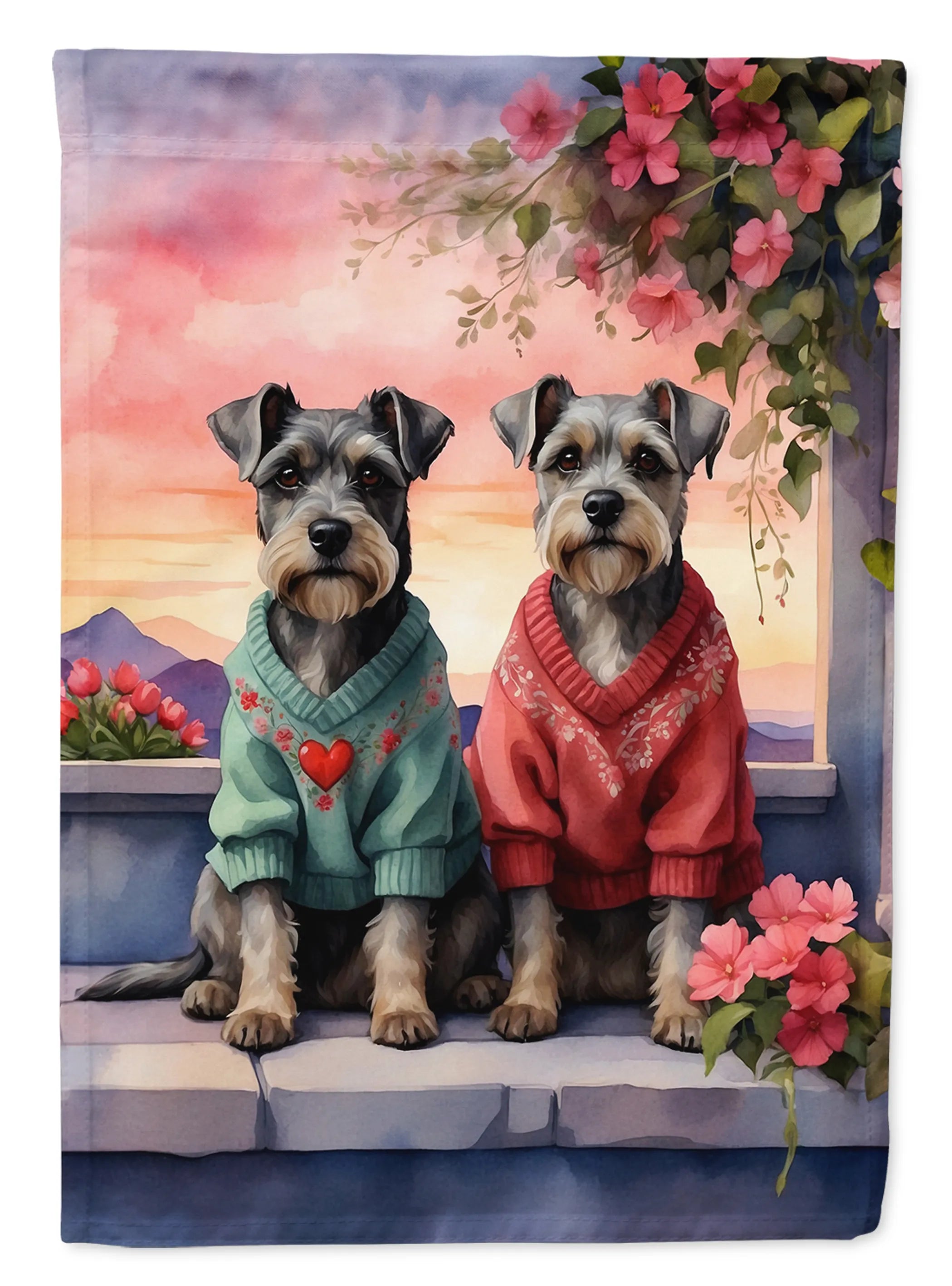 Two Hearts Decorative Flag - Size: GARDEN SIZE | Pack Of: 1 | Collection name: Two hearts
