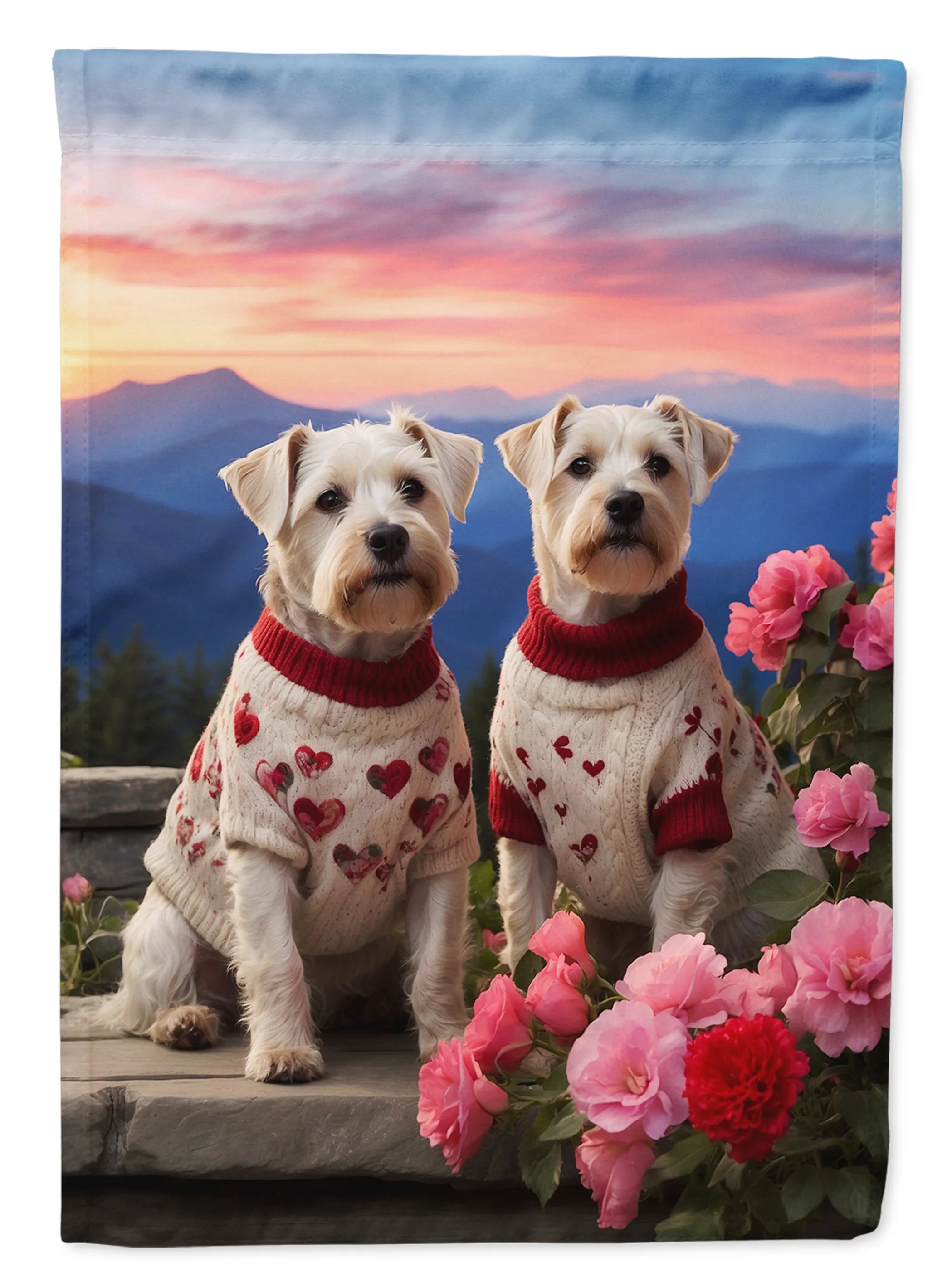 Two Hearts Decorative Flag - Size: GARDEN SIZE | Pack Of: 1 | Collection name: Two hearts