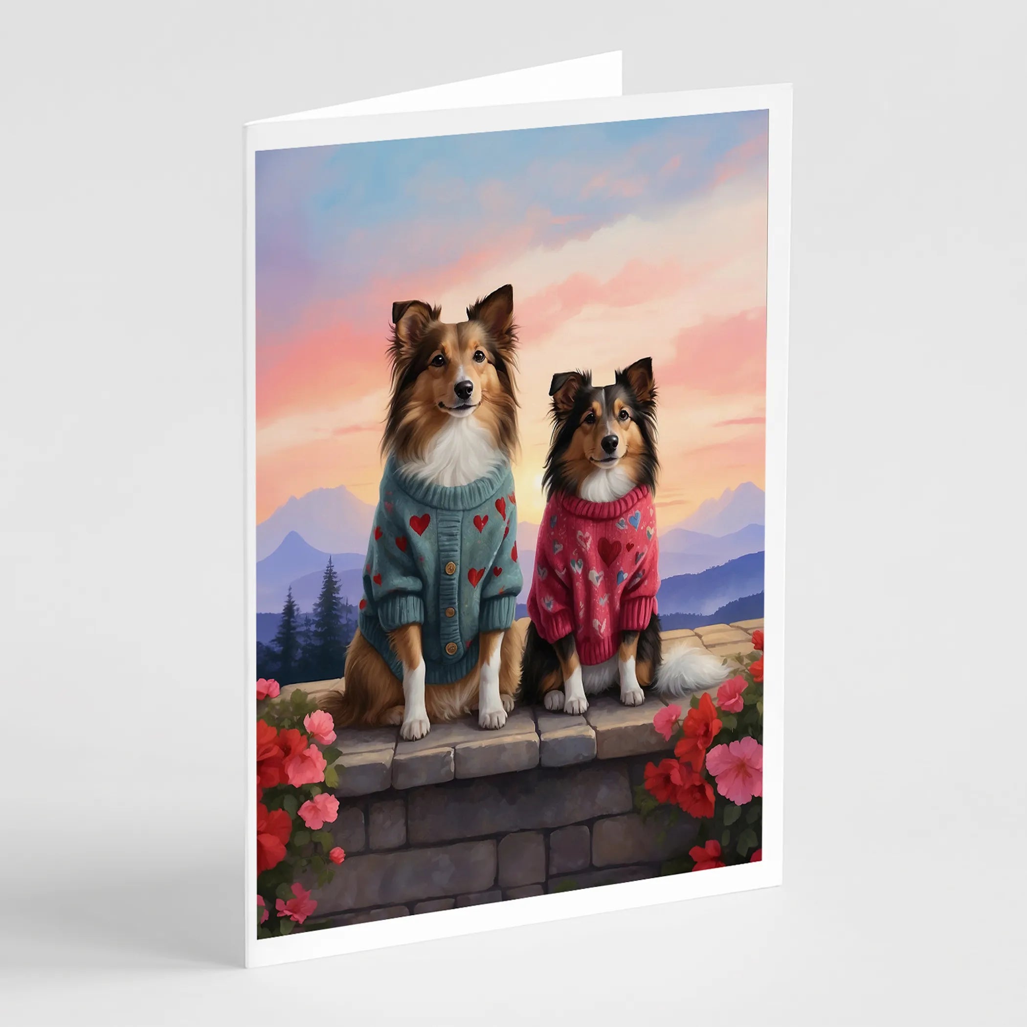 Two Hearts Greeting Cards  - Size: 5X7 | Pack Of: 8 | Collection name: Two hearts