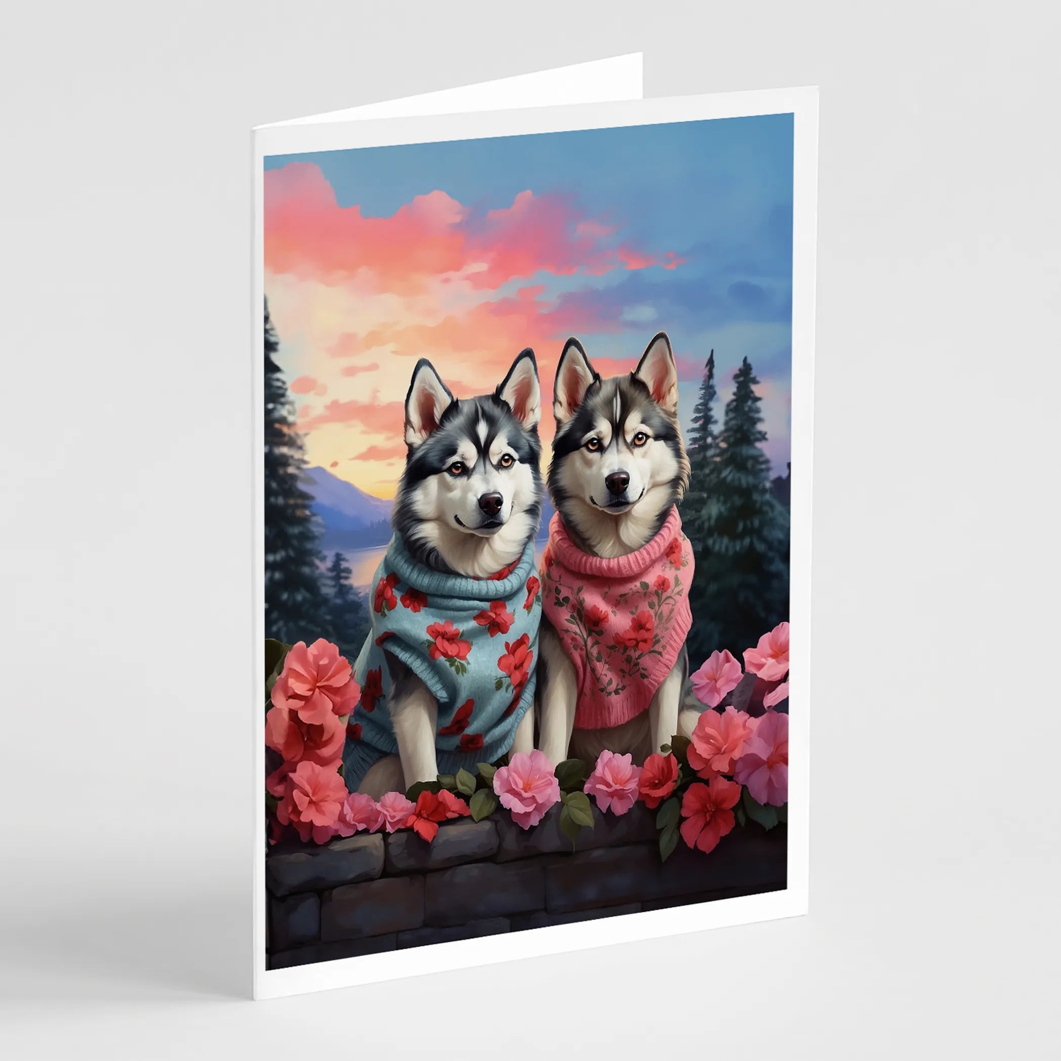 Two Hearts Greeting Cards  - Size: 5X7 | Pack Of: 8 | Collection name: Two hearts