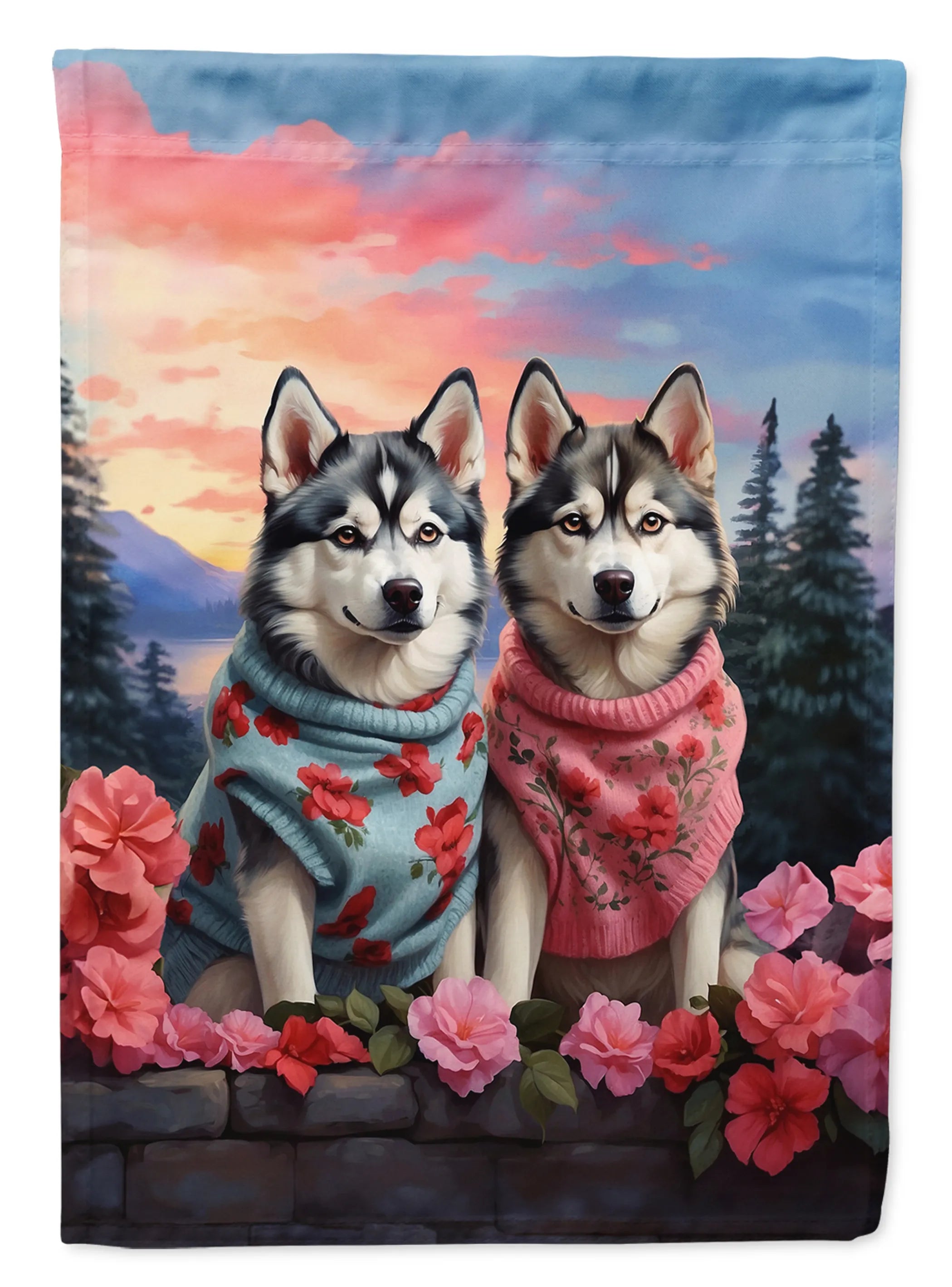 Two Hearts Decorative Flag - Size: GARDEN SIZE | Pack Of: 1 | Collection name: Two hearts