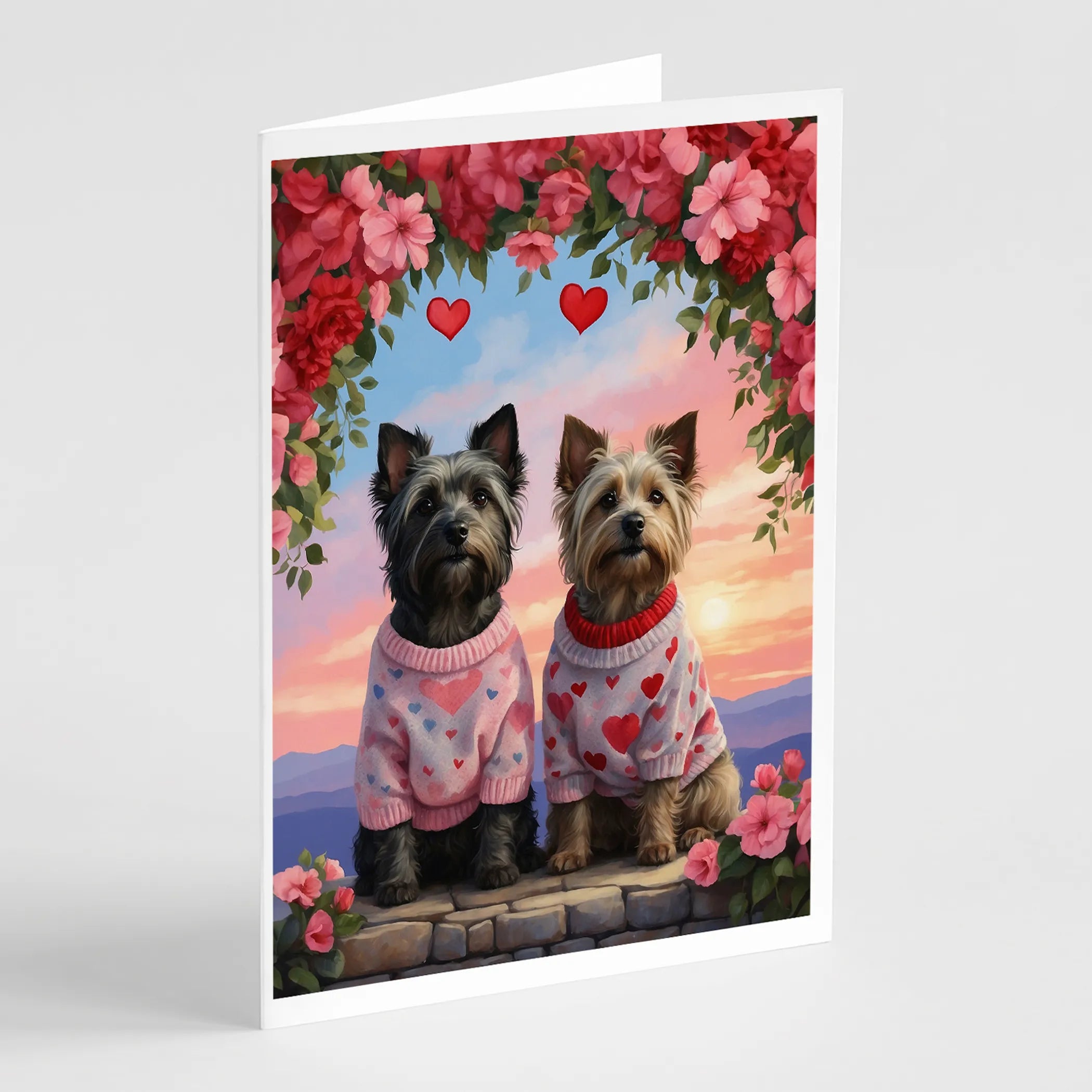Two Hearts Greeting Cards  - Size: 5X7 | Pack Of: 8 | Collection name: Two hearts