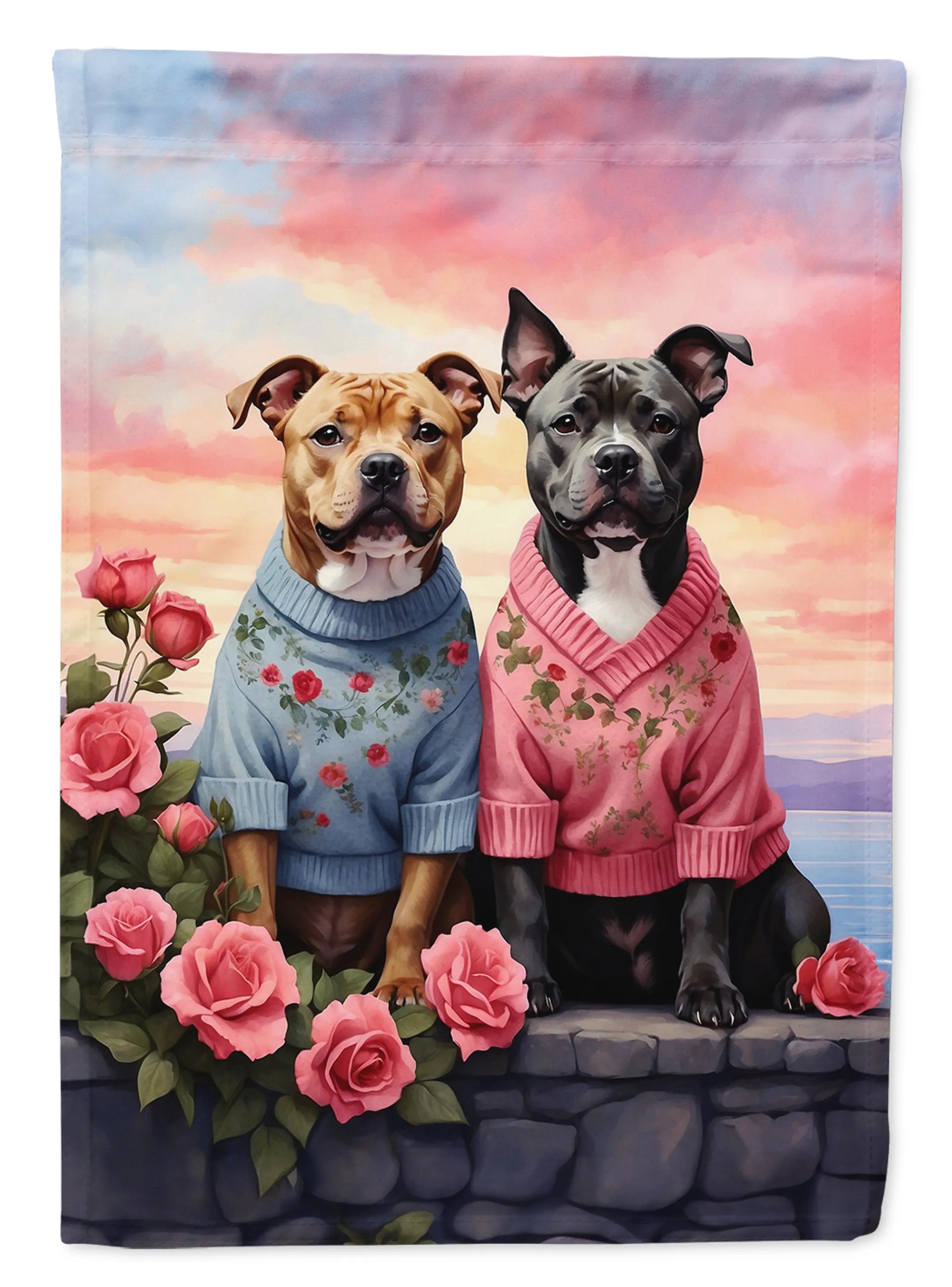 Two Hearts Decorative Flag - Size: GARDEN SIZE | Pack Of: 1 | Collection name: Two hearts