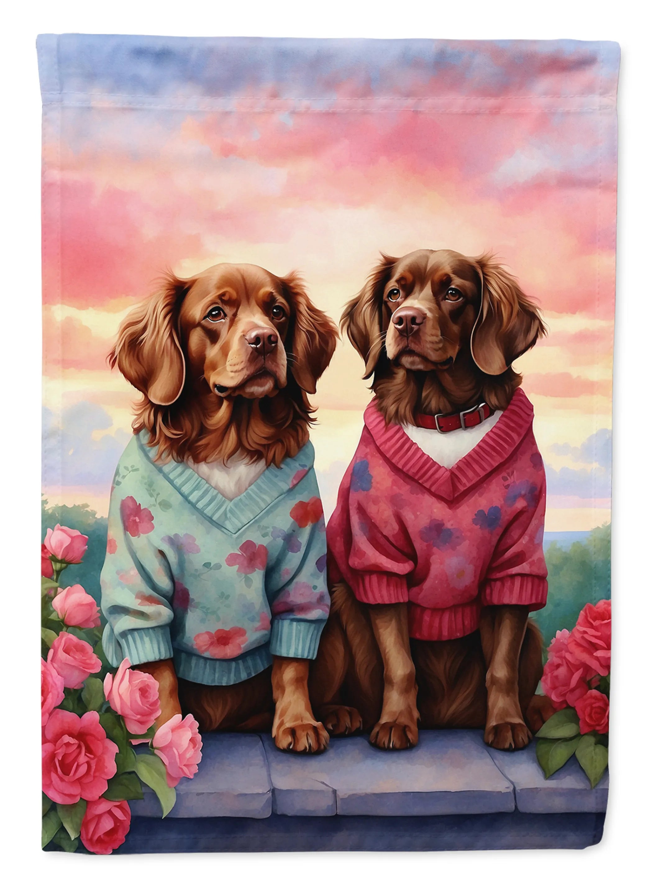 Two Hearts Decorative Flag - Size: GARDEN SIZE | Pack Of: 1 | Collection name: Two hearts