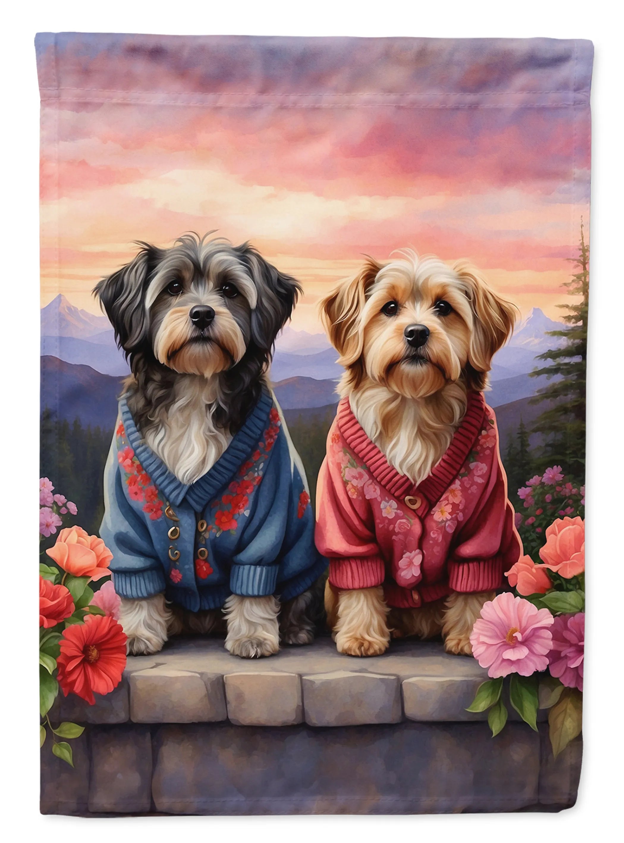 Two Hearts Decorative Flag - Size: GARDEN SIZE | Pack Of: 1 | Collection name: Two hearts