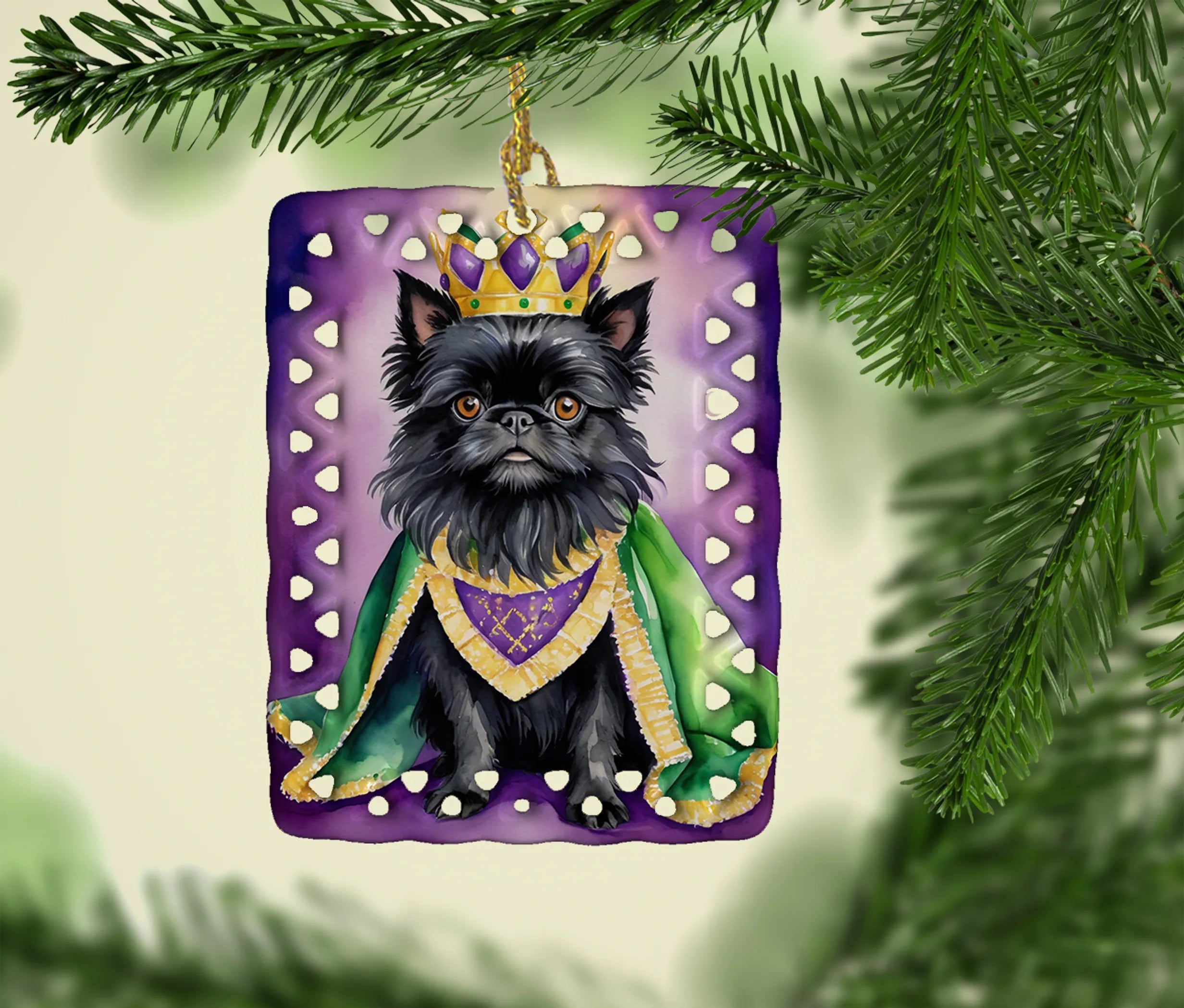 King of Mardi Gras Porcelain Ornament