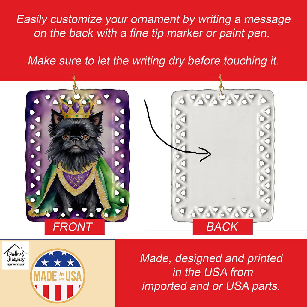 King of Mardi Gras Porcelain Ornament