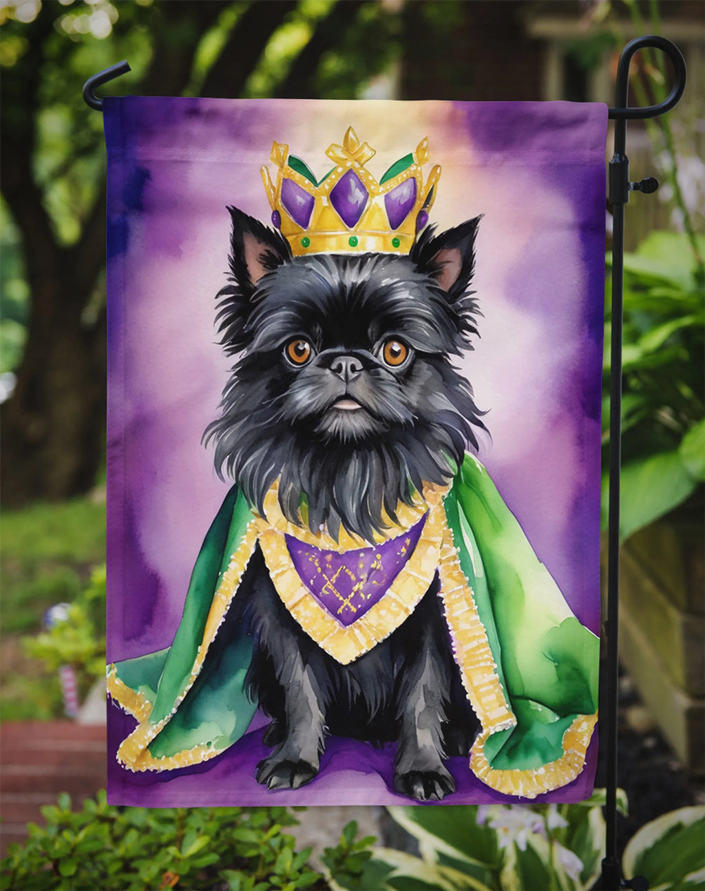 King of Mardi Gras Decorative Flag - Size: GARDEN SIZE | Pack Of: 1 | Collection name: King of mardi gras