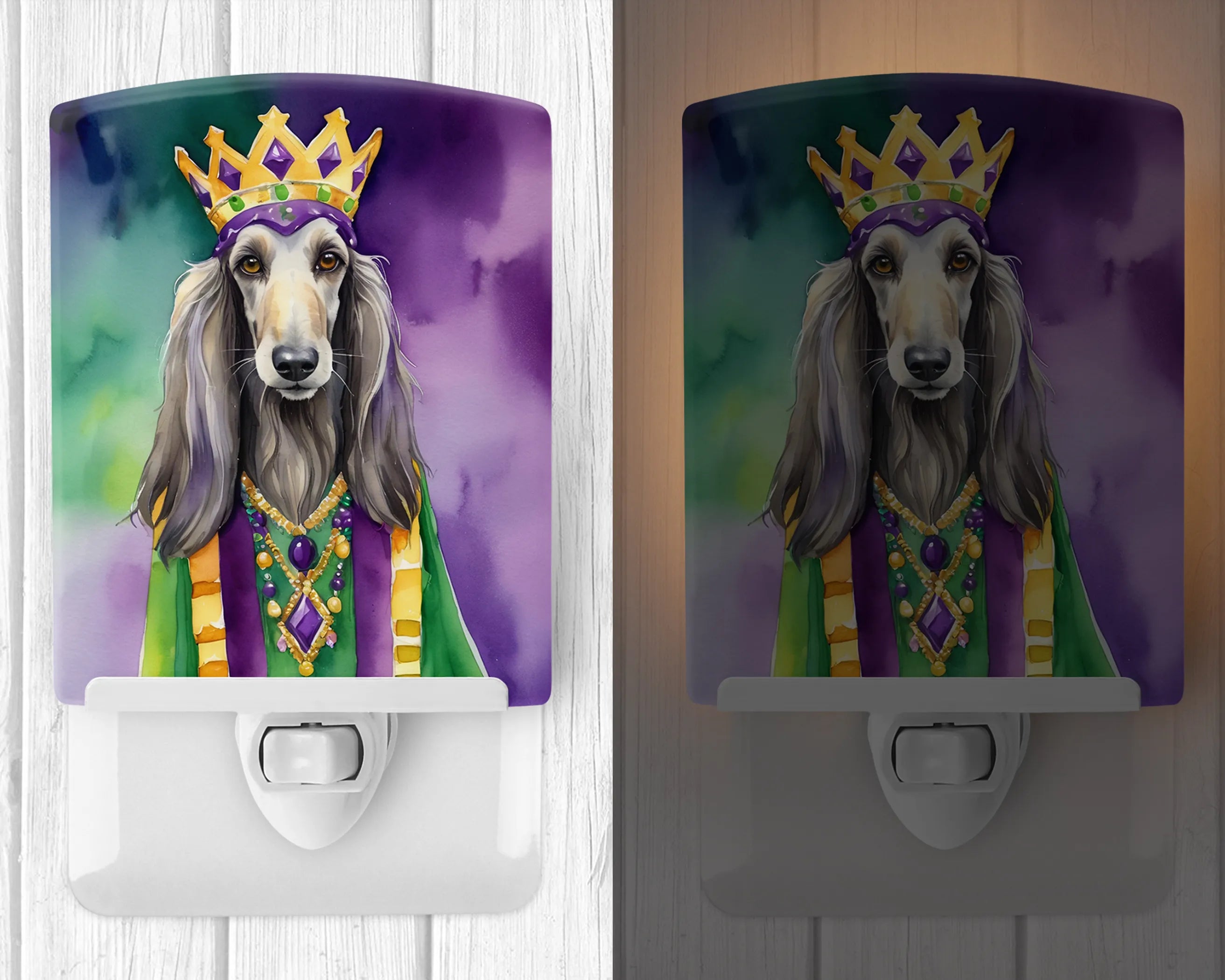 King of Mardi Gras Ceramic Night Light - Pack Of: 1 | Collection name: King of mardi gras