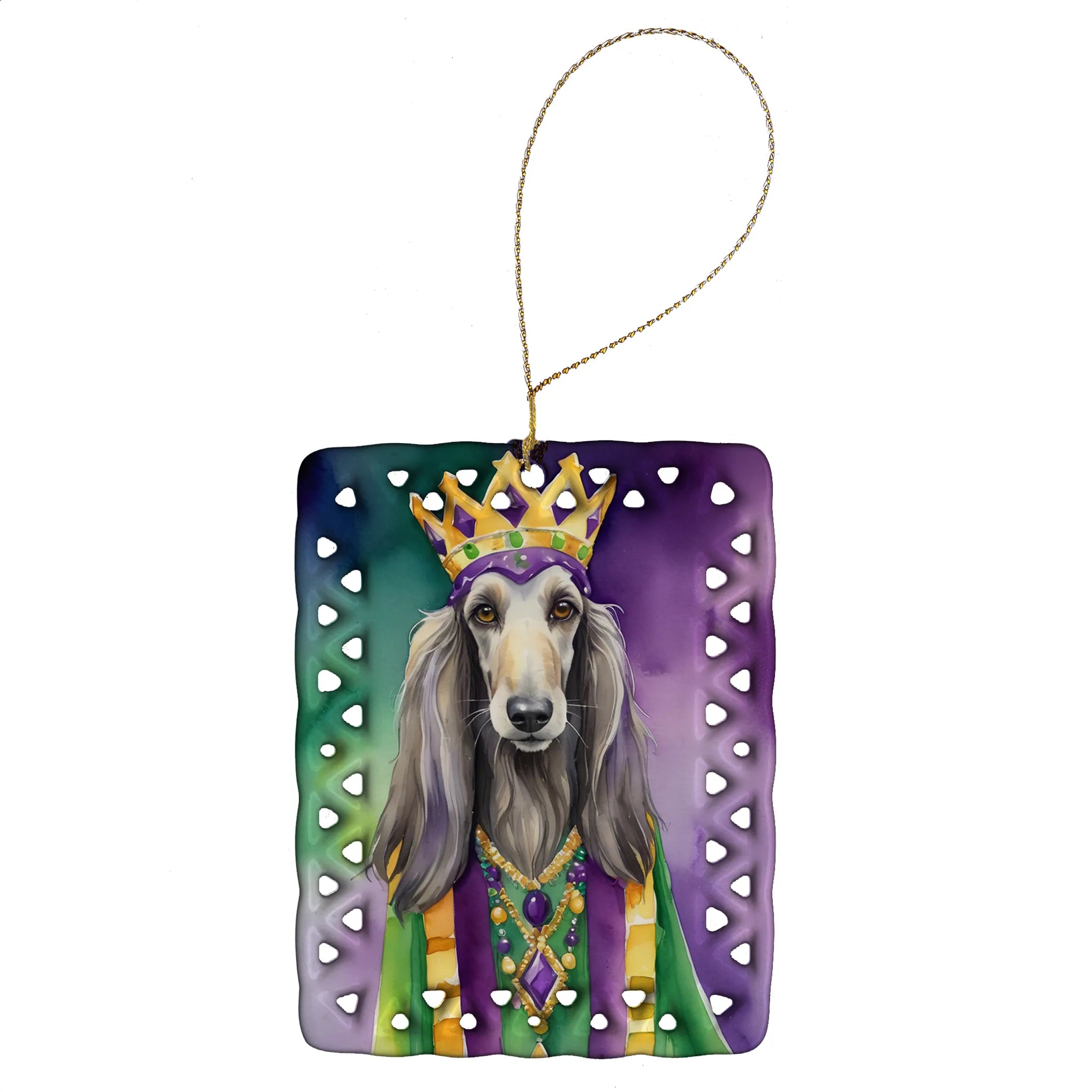 King of Mardi Gras Porcelain Ornament