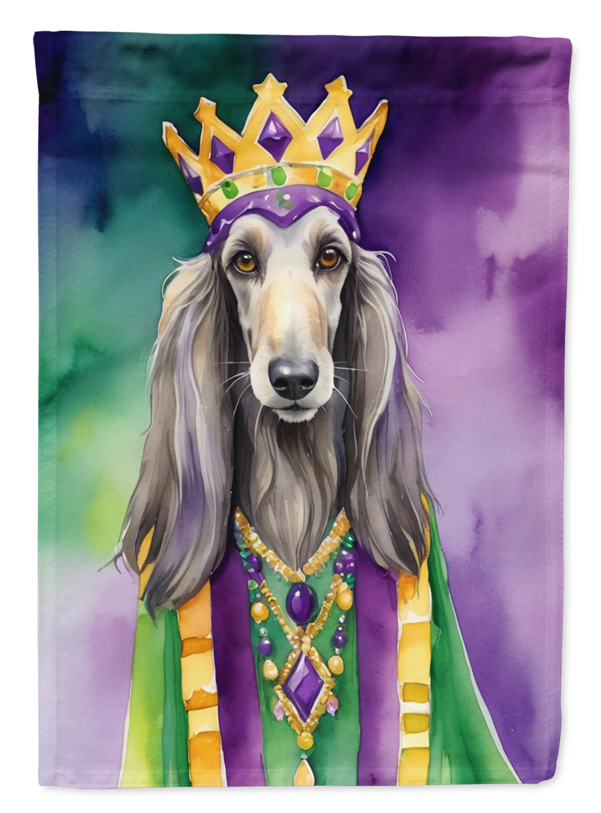 King of Mardi Gras Decorative Flag - Size: GARDEN SIZE | Pack Of: 1 | Collection name: King of mardi gras