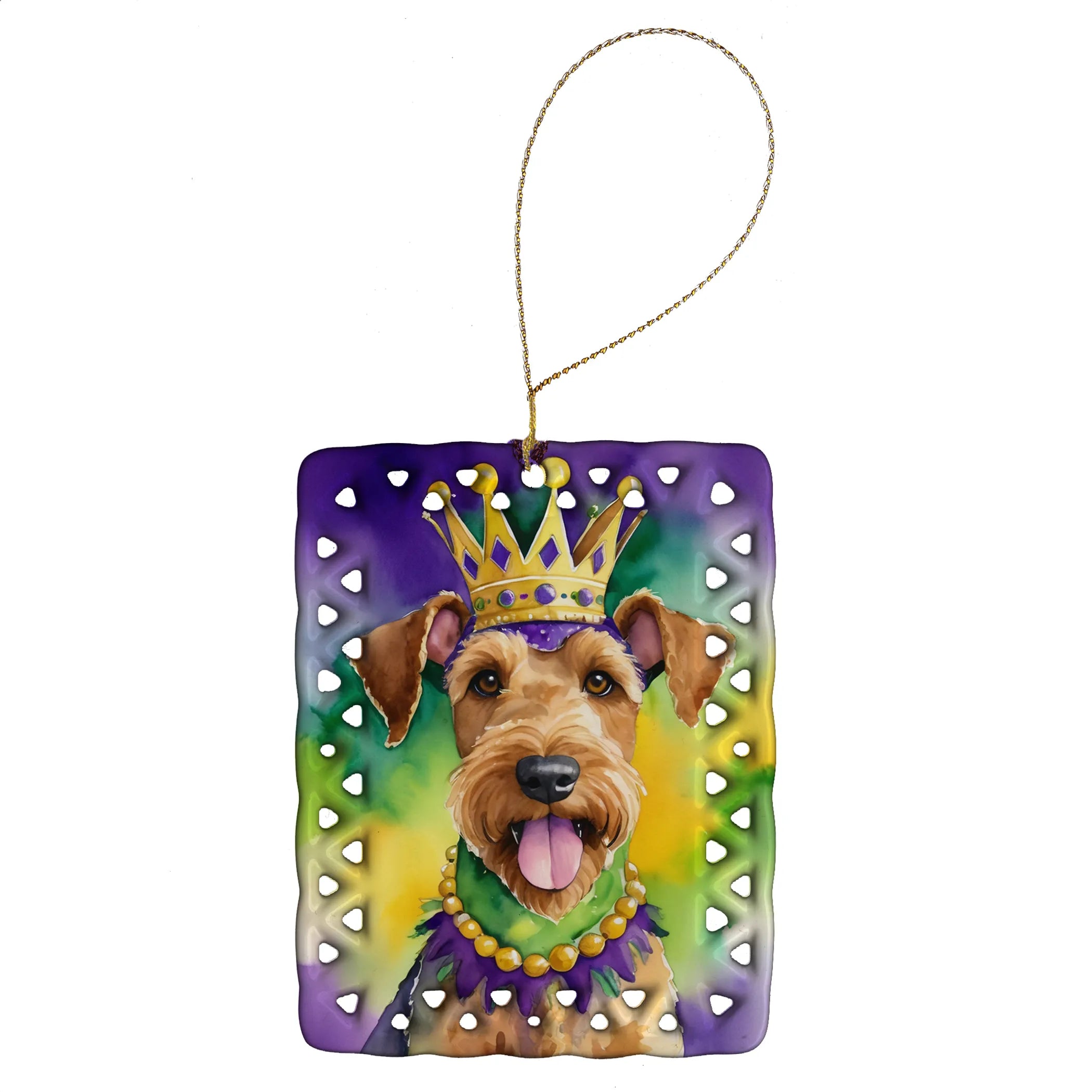 King of Mardi Gras Porcelain Ornament