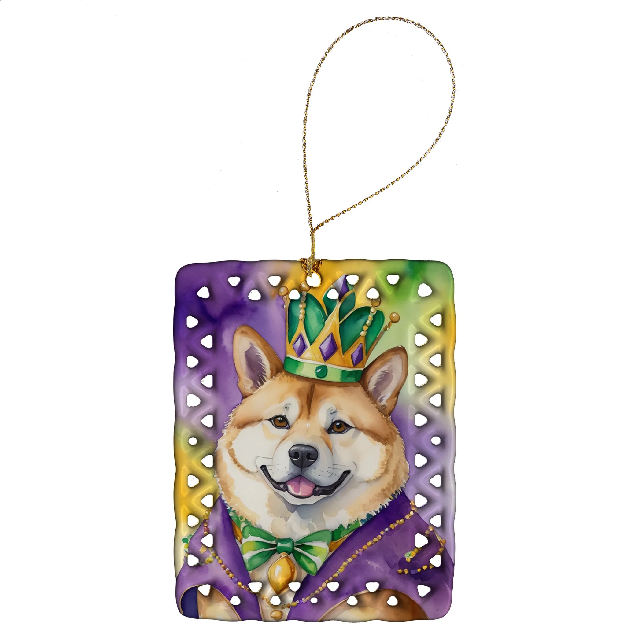 King of Mardi Gras Porcelain Ornament