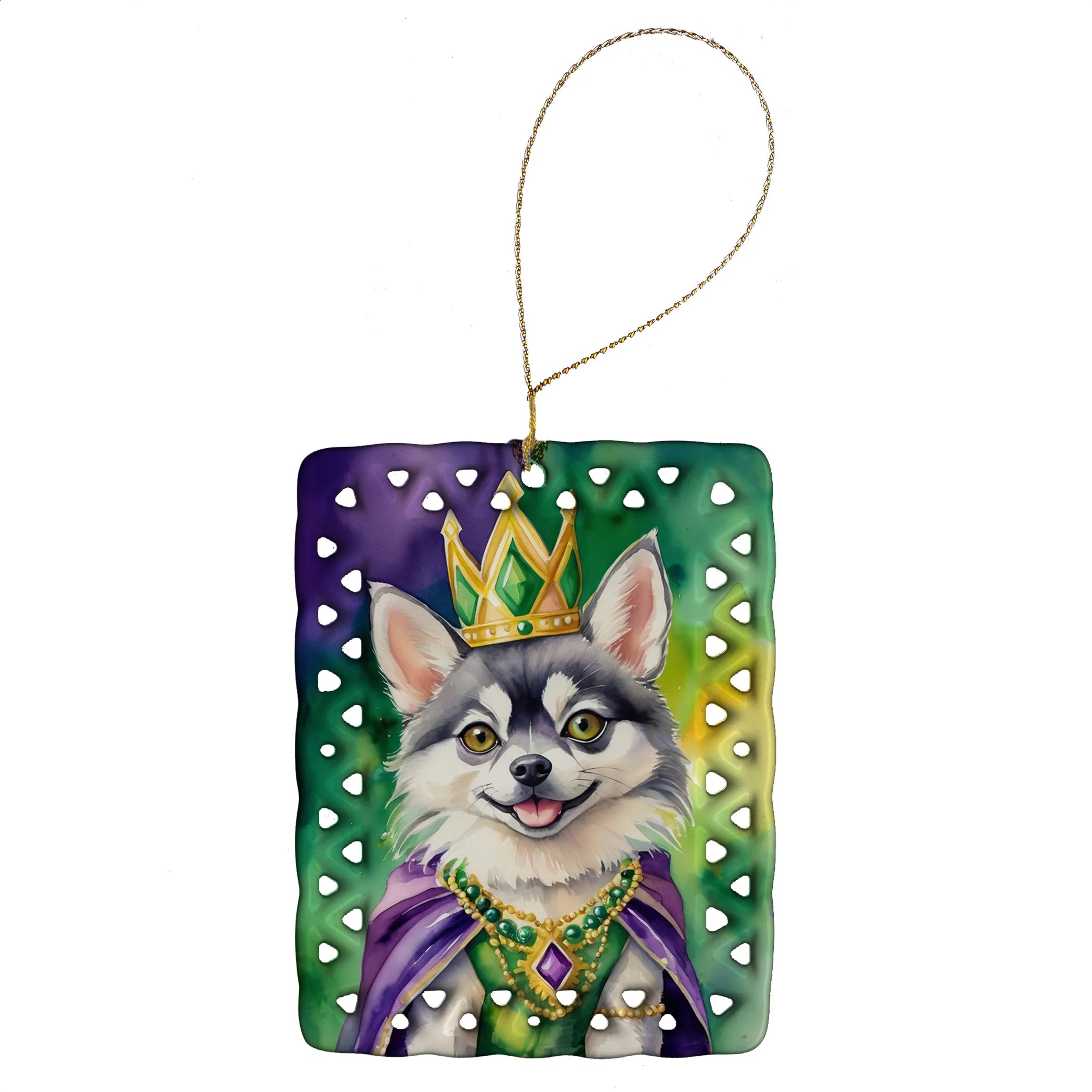 King of Mardi Gras Porcelain Ornament