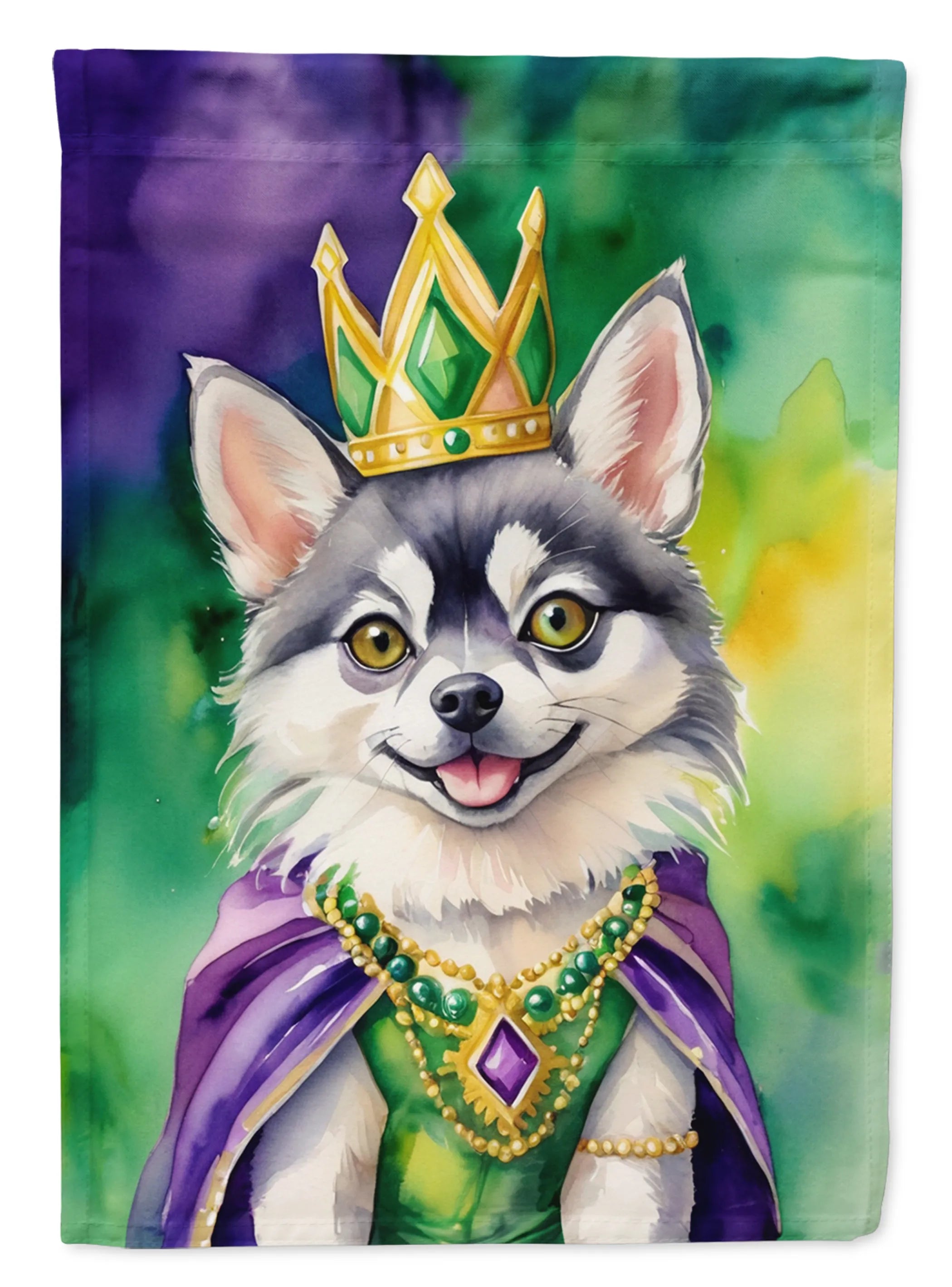 King of Mardi Gras Decorative Flag - Size: GARDEN SIZE | Pack Of: 1 | Collection name: King of mardi gras