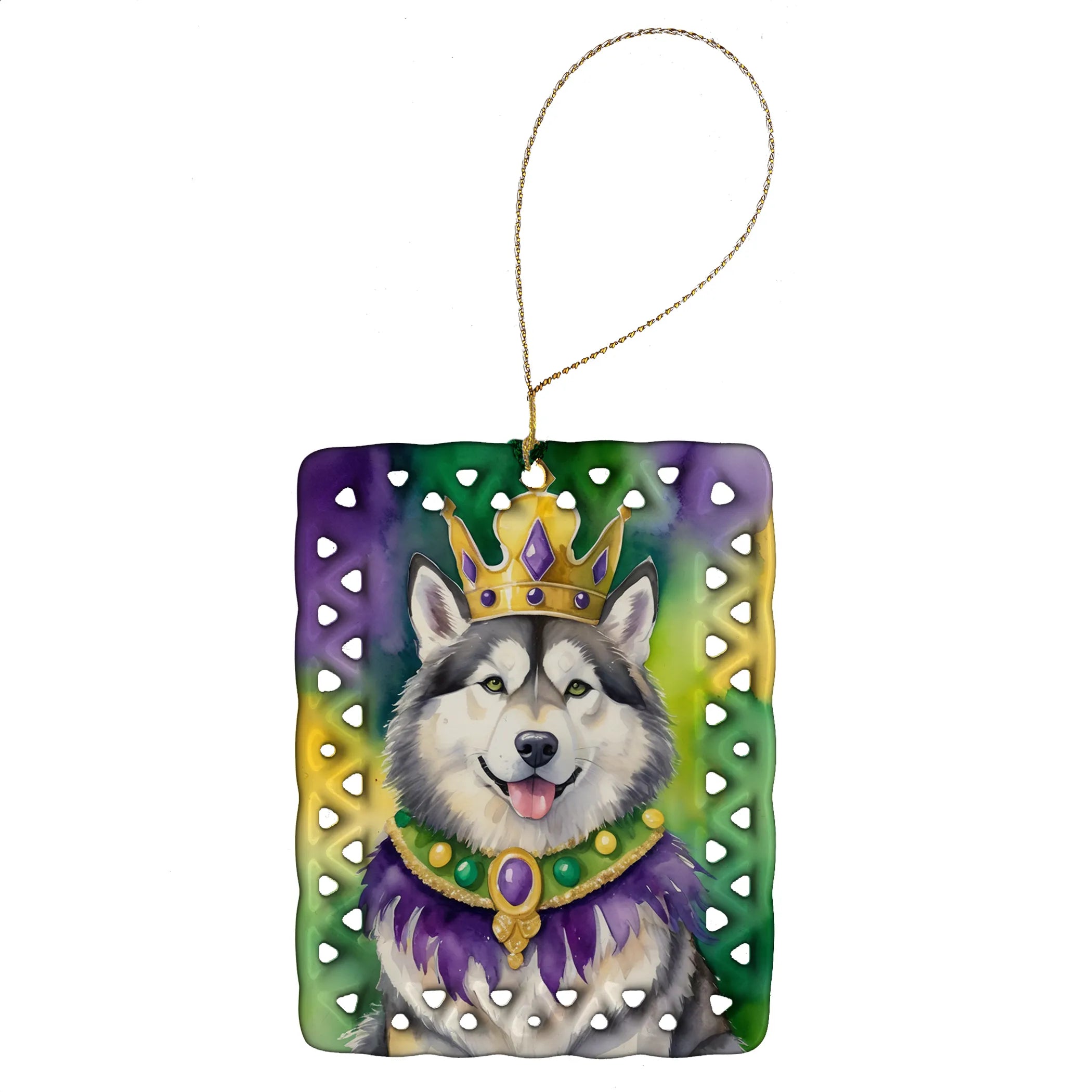 King of Mardi Gras Porcelain Ornament