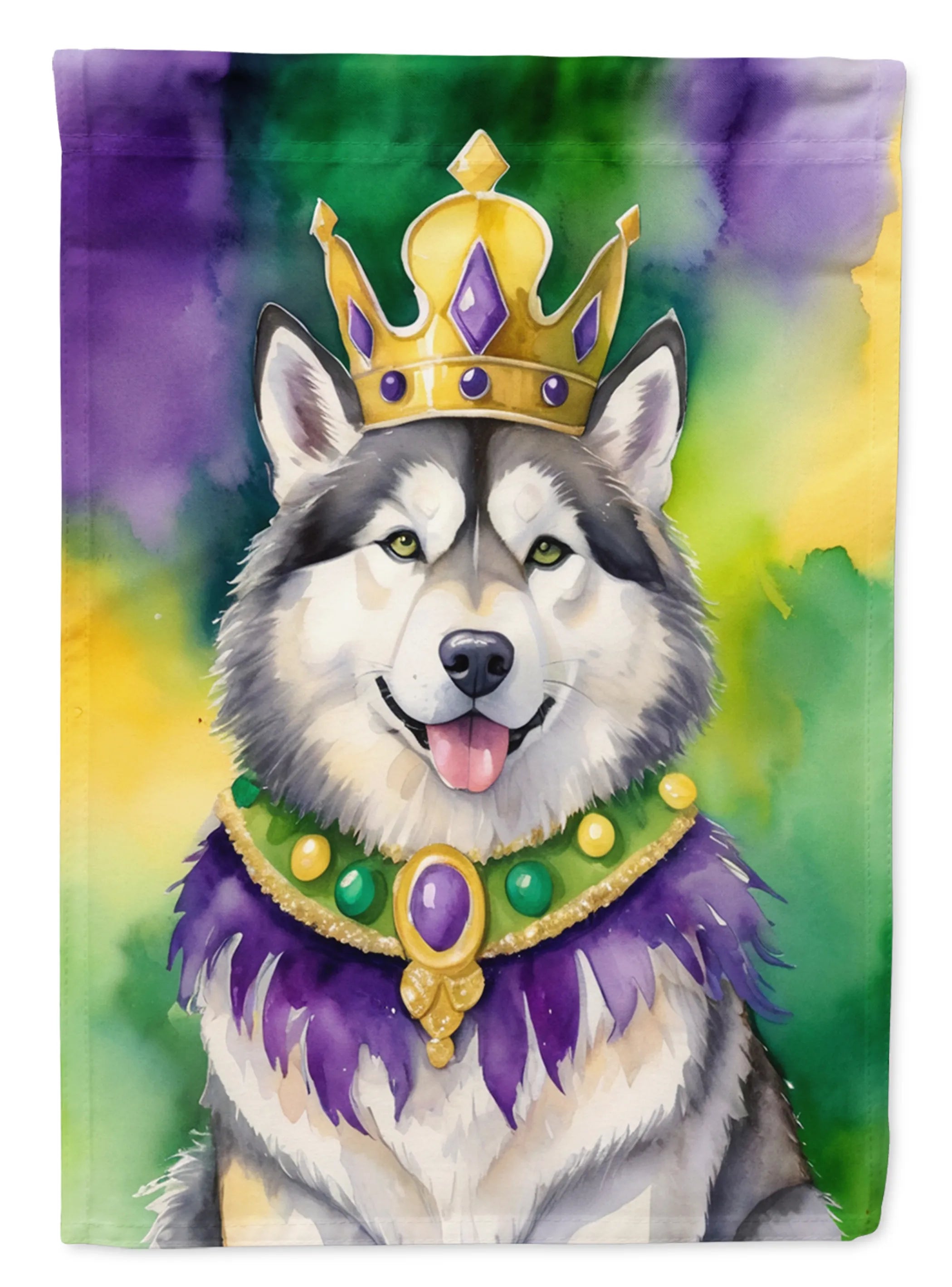 King of Mardi Gras Decorative Flag - Size: GARDEN SIZE | Pack Of: 1 | Collection name: King of mardi gras