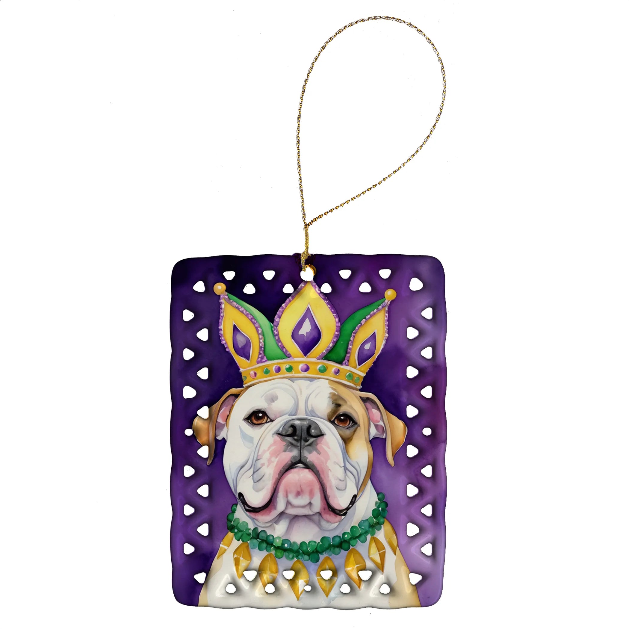King of Mardi Gras Porcelain Ornament