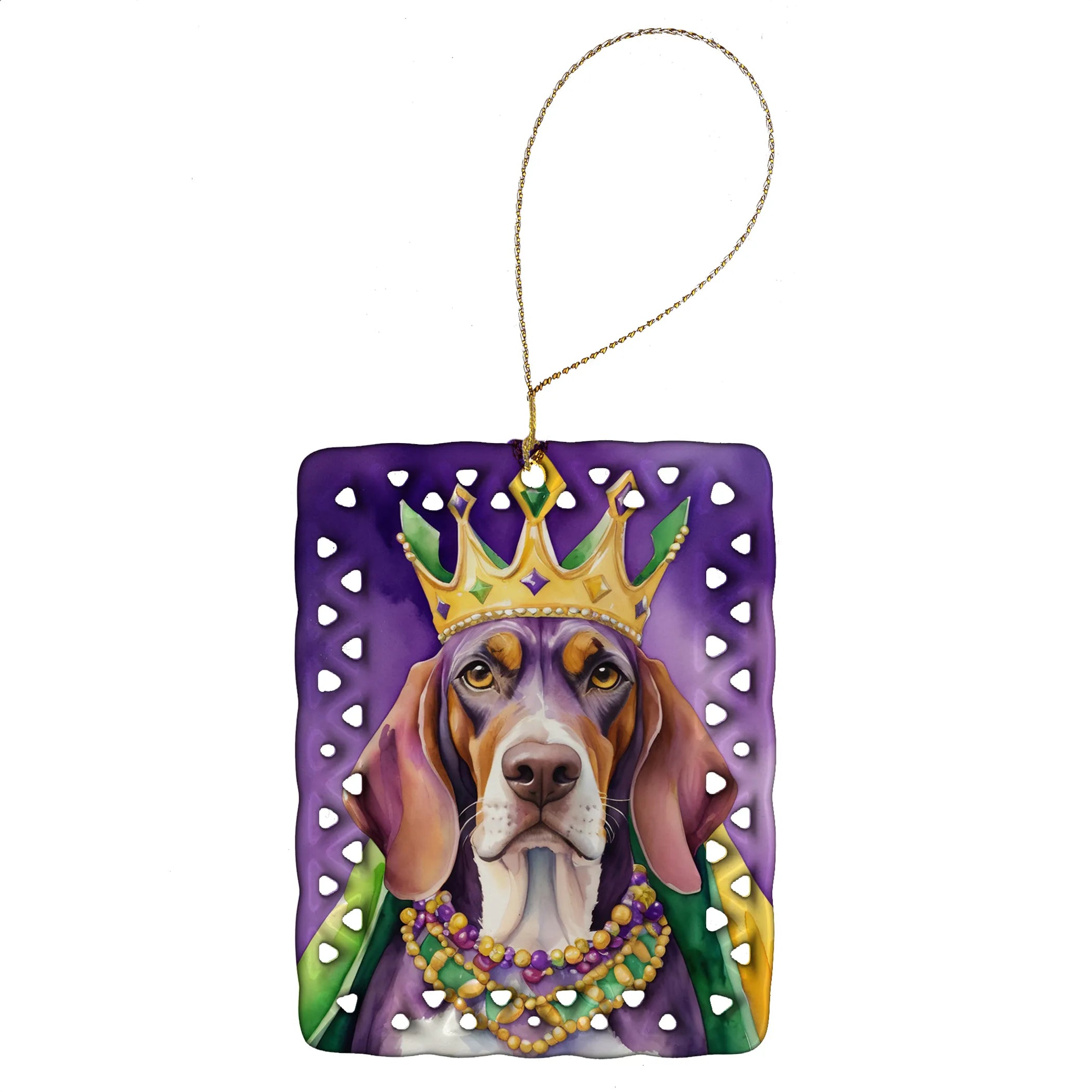 King of Mardi Gras Porcelain Ornament
