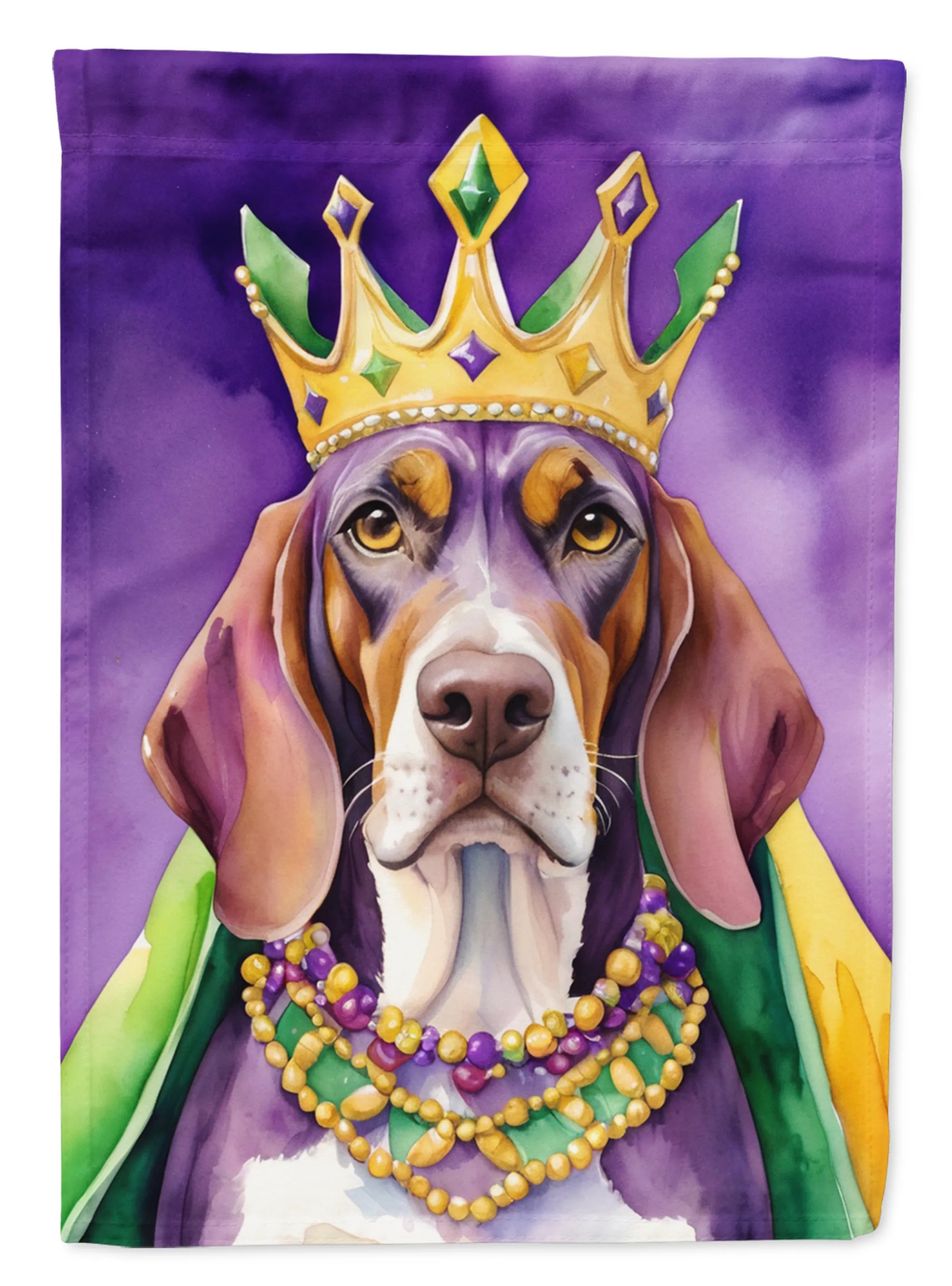 King of Mardi Gras Decorative Flag - Size: GARDEN SIZE | Pack Of: 1 | Collection name: King of mardi gras