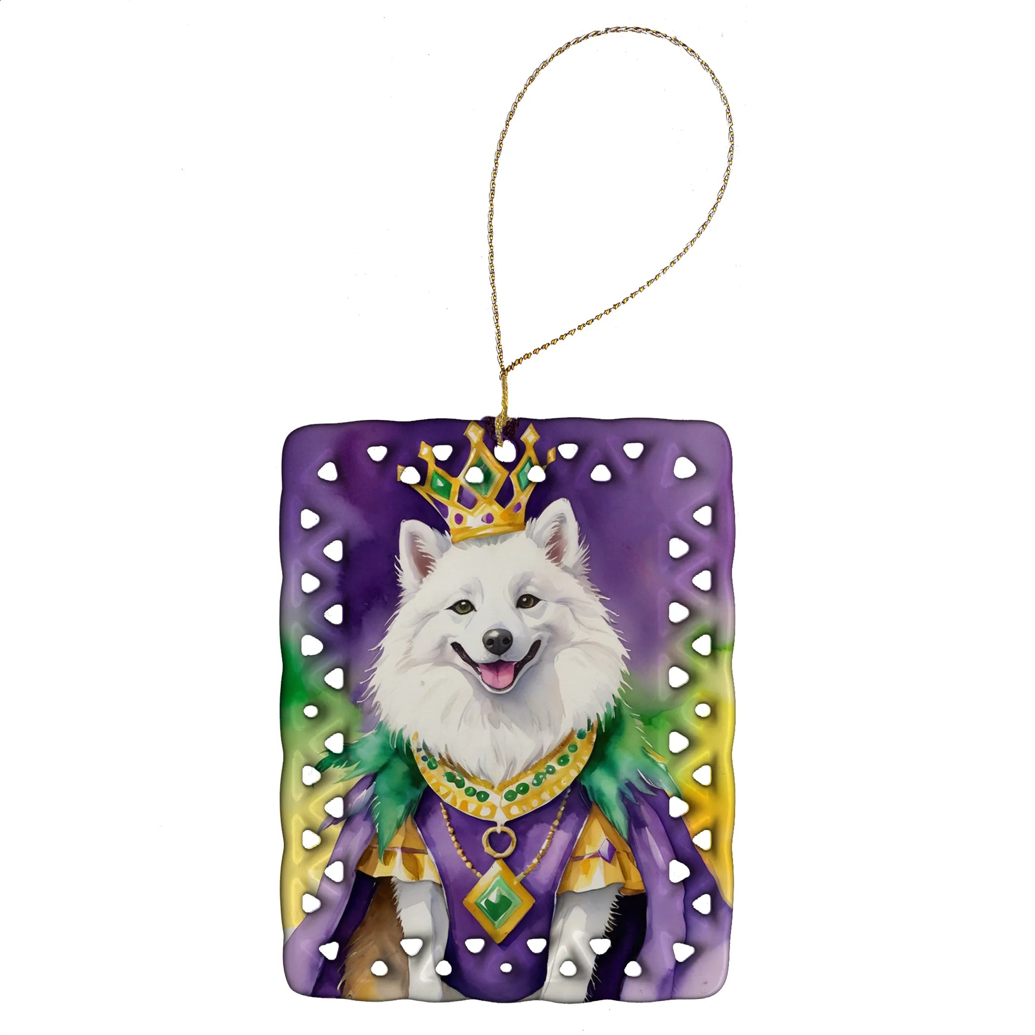 King of Mardi Gras Porcelain Ornament