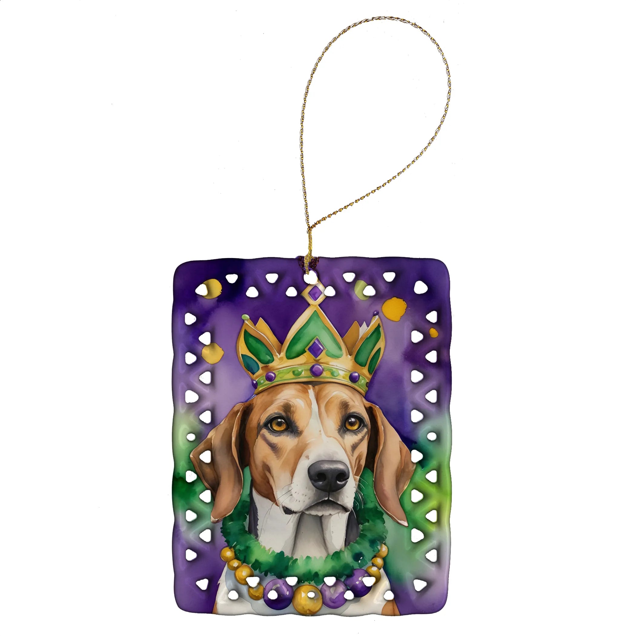 King of Mardi Gras Porcelain Ornament