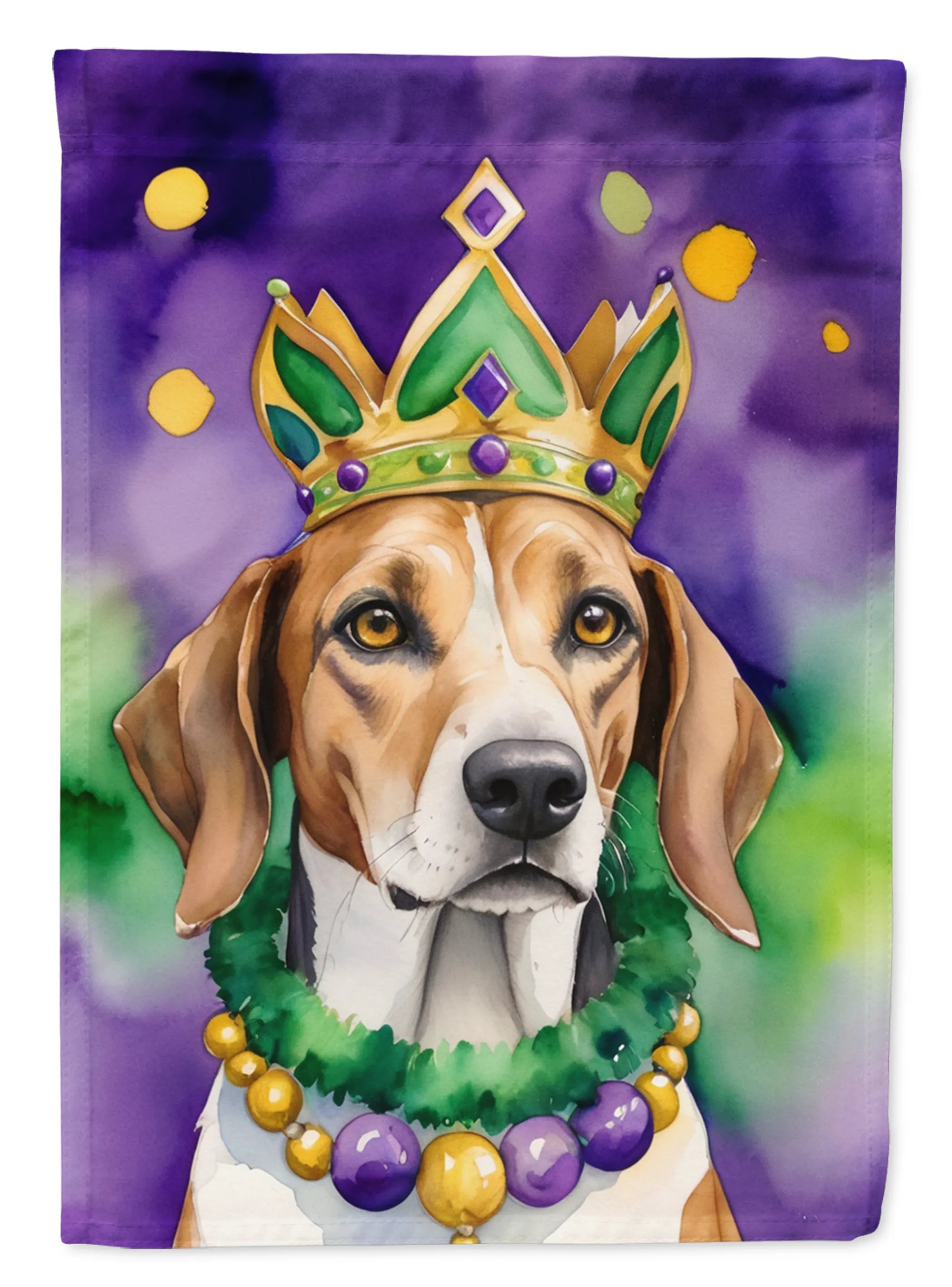 King of Mardi Gras Decorative Flag - Size: GARDEN SIZE | Pack Of: 1 | Collection name: King of mardi gras