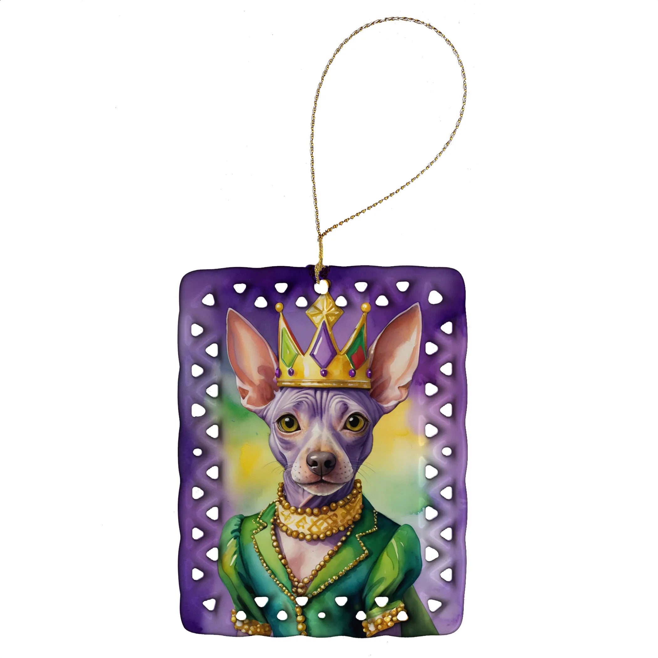 King of Mardi Gras Porcelain Ornament