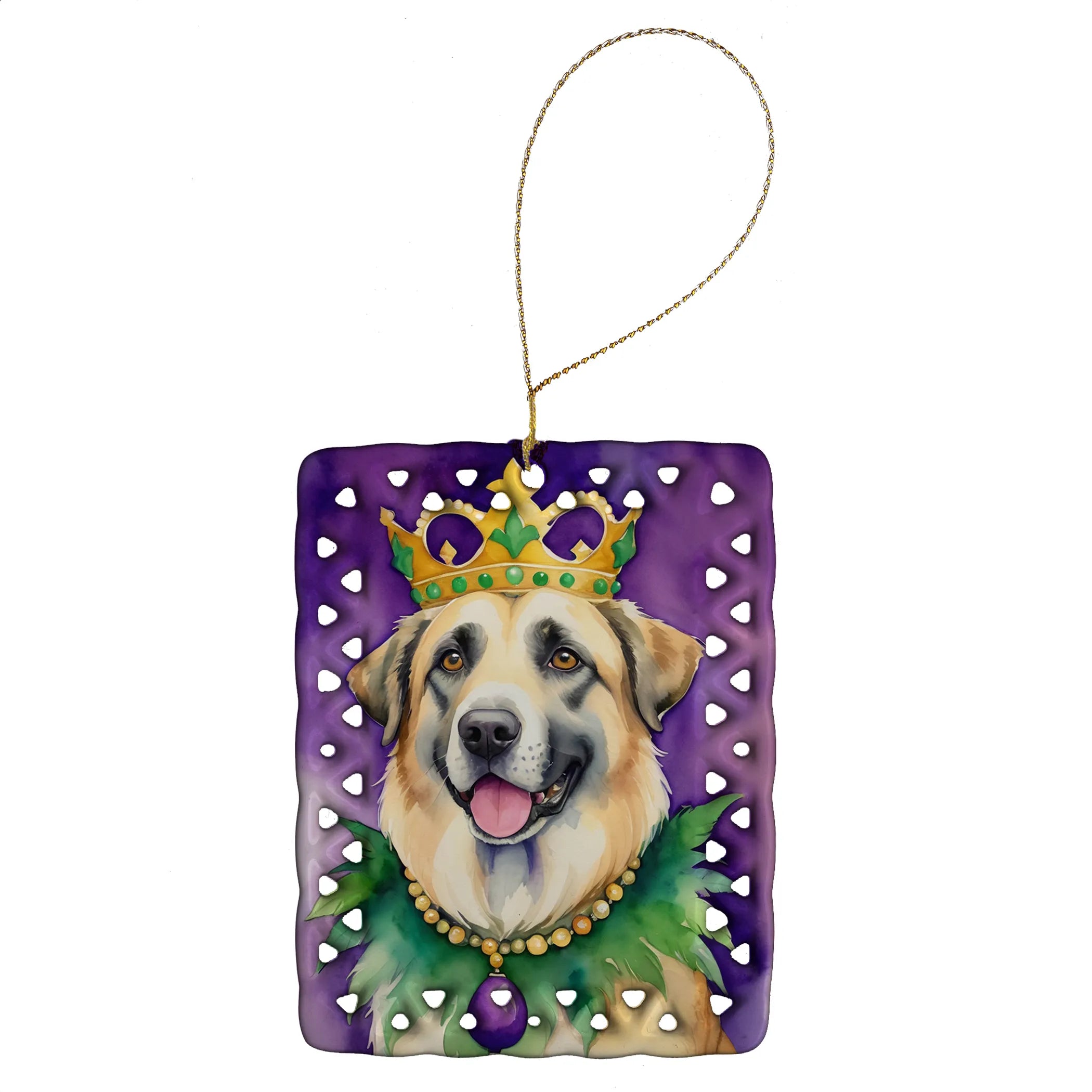 King of Mardi Gras Porcelain Ornament