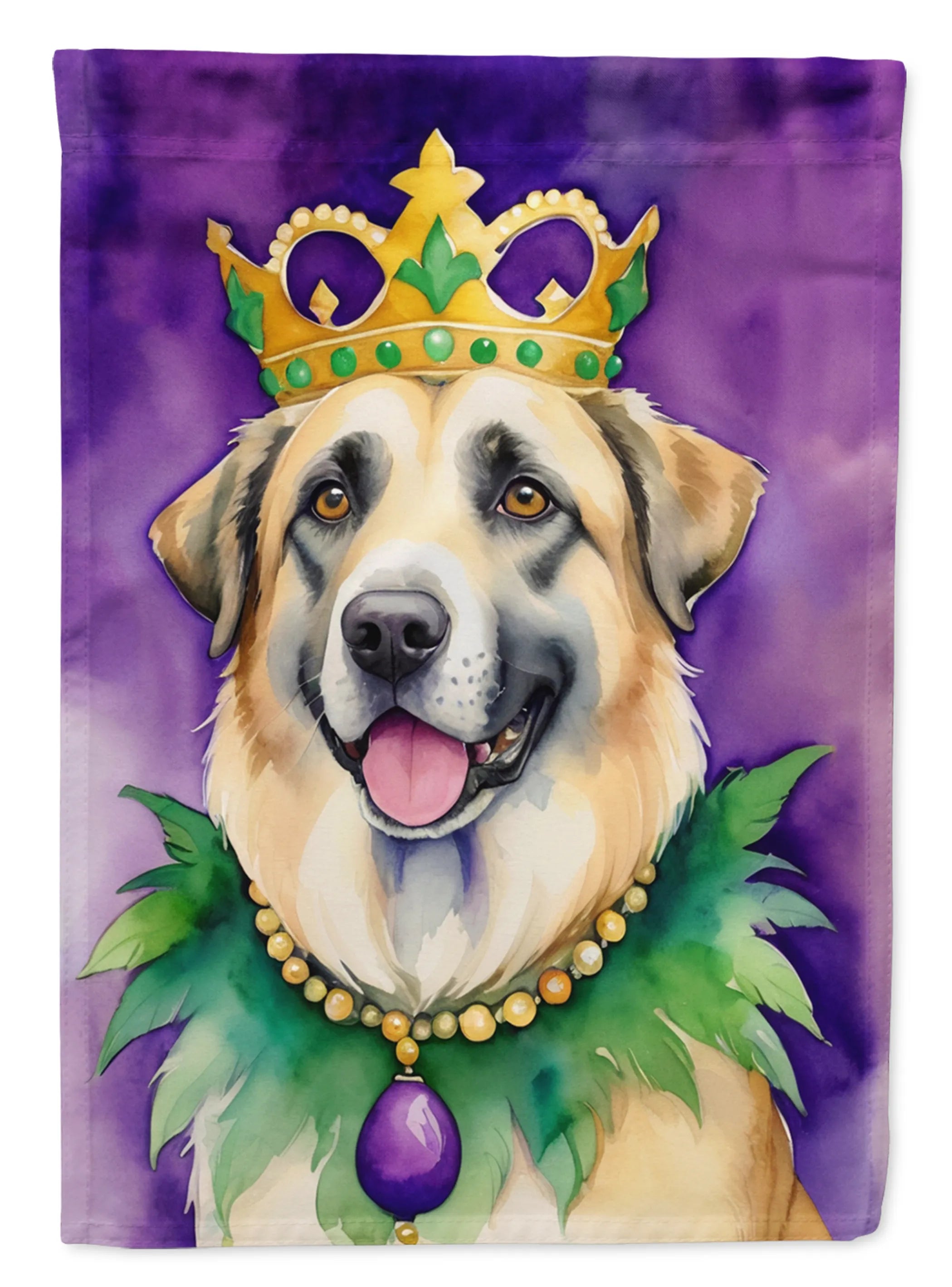 King of Mardi Gras Decorative Flag - Size: GARDEN SIZE | Pack Of: 1 | Collection name: King of mardi gras