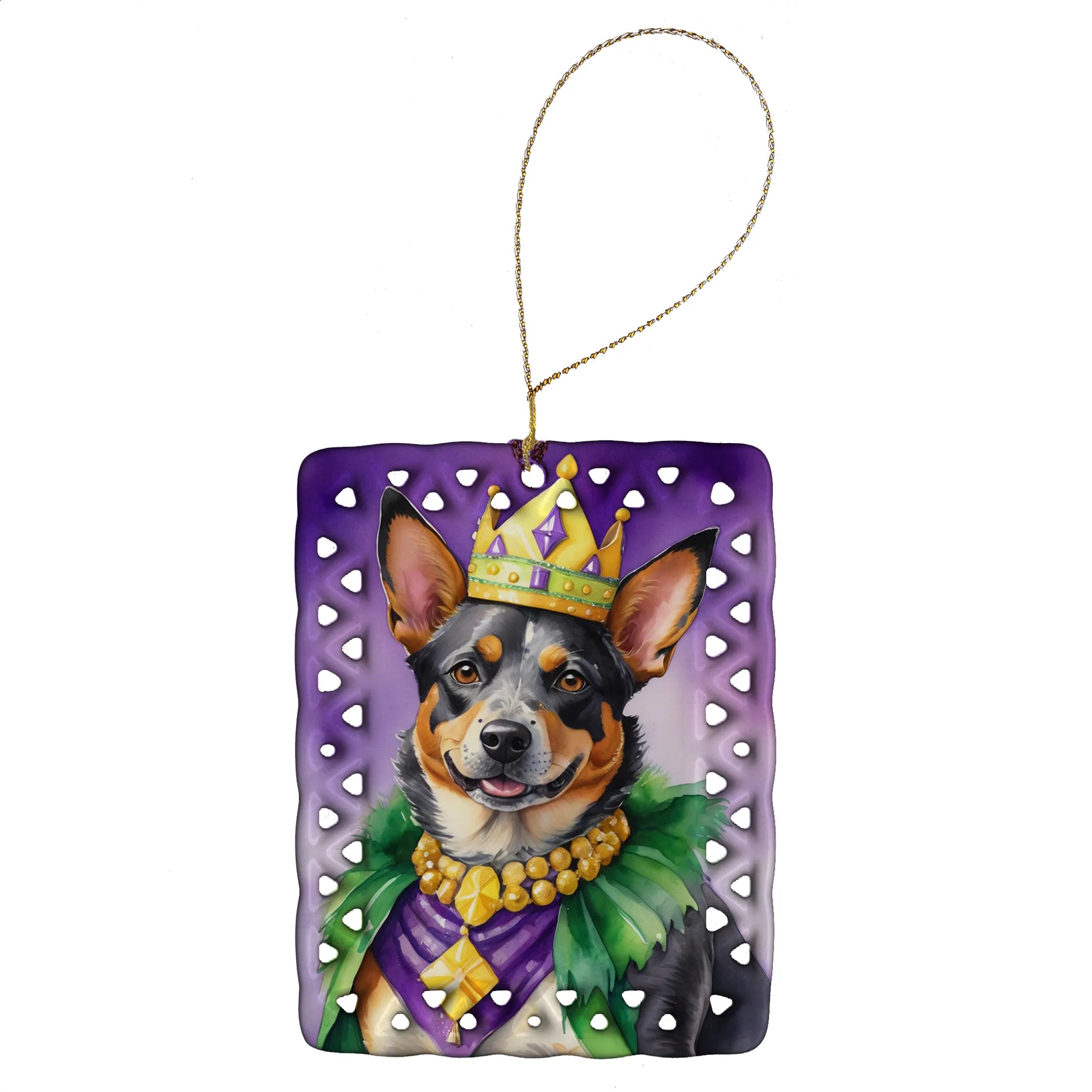 King of Mardi Gras Porcelain Ornament