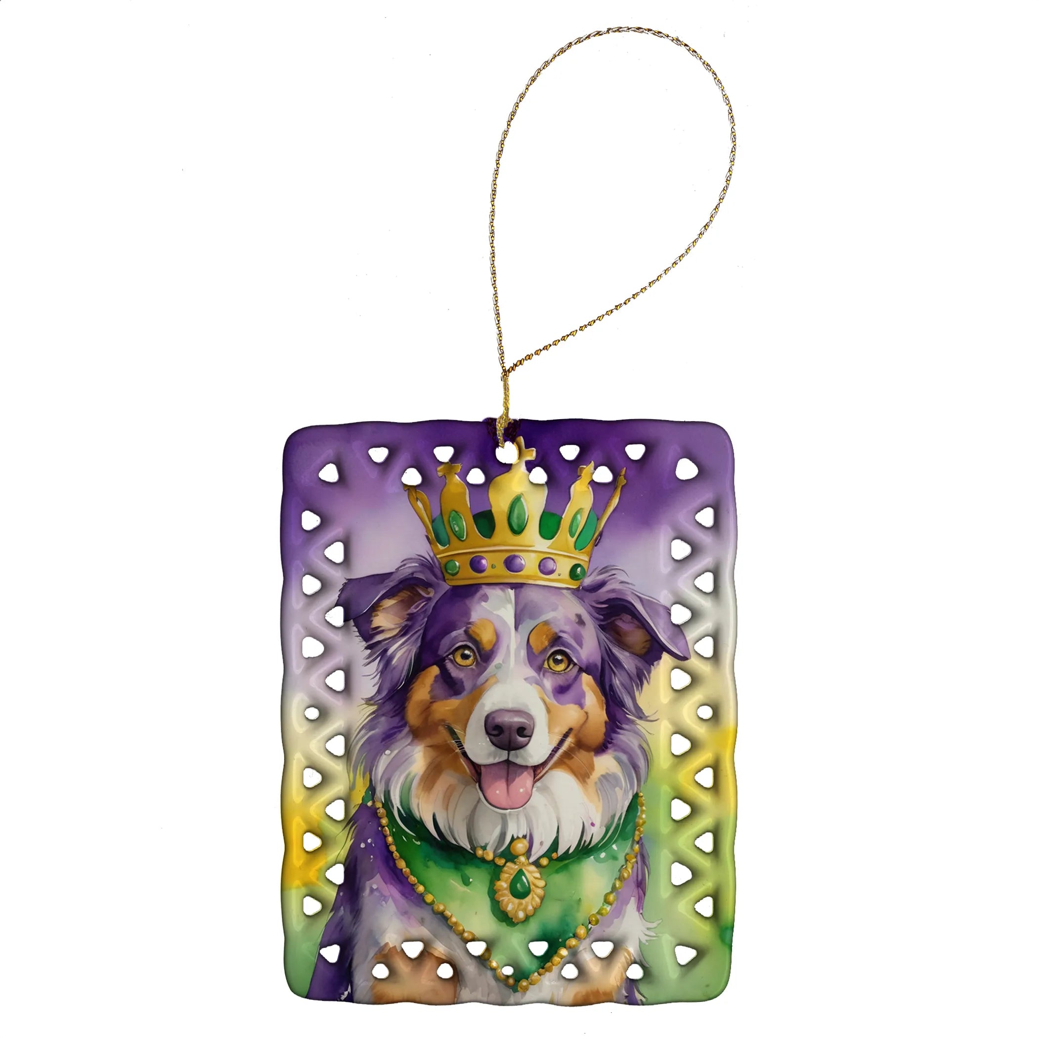 King of Mardi Gras Porcelain Ornament