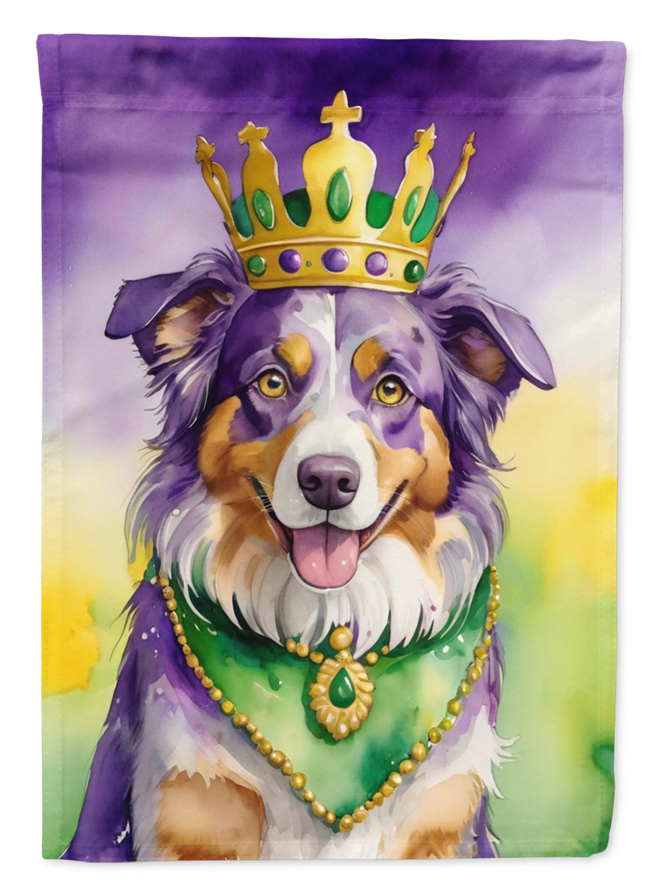 King of Mardi Gras Decorative Flag - Size: GARDEN SIZE | Pack Of: 1 | Collection name: King of mardi gras
