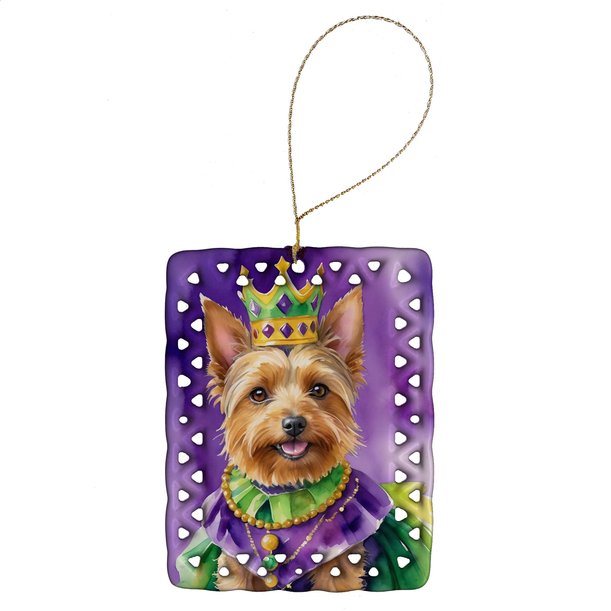 King of Mardi Gras Porcelain Ornament