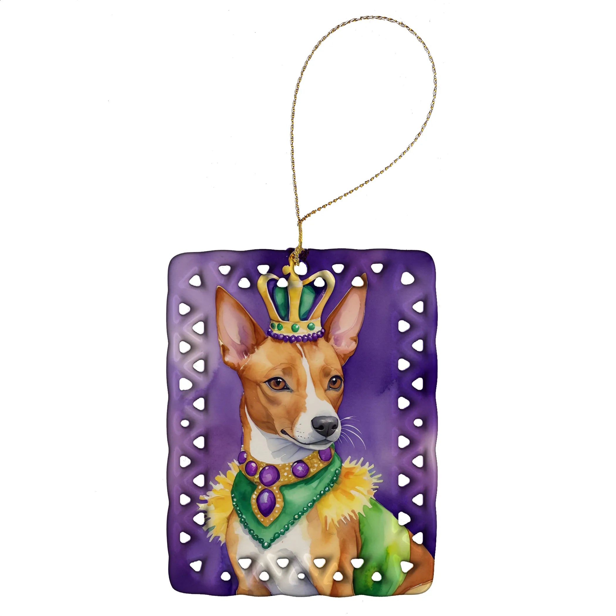 King of Mardi Gras Porcelain Ornament