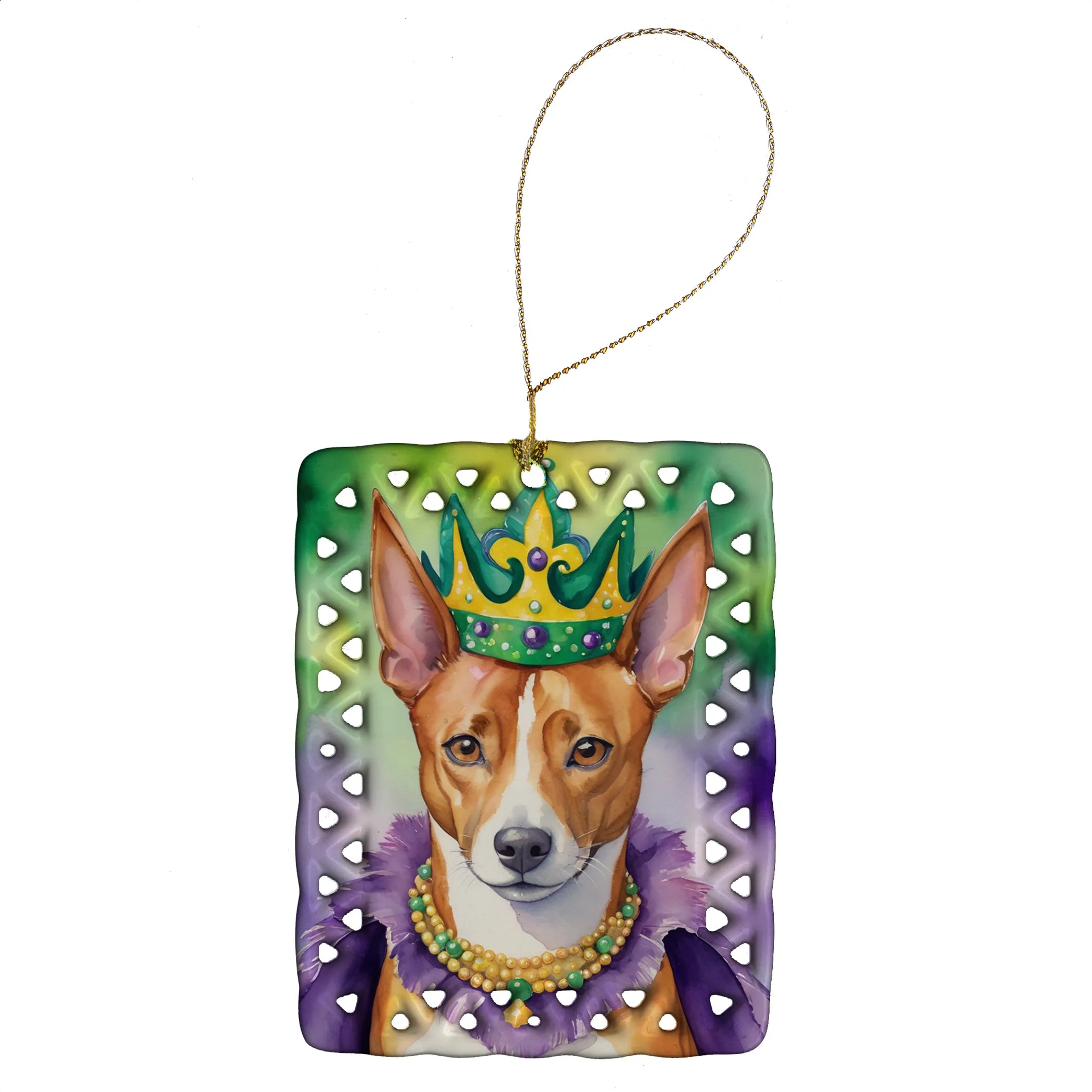 King of Mardi Gras Porcelain Ornament