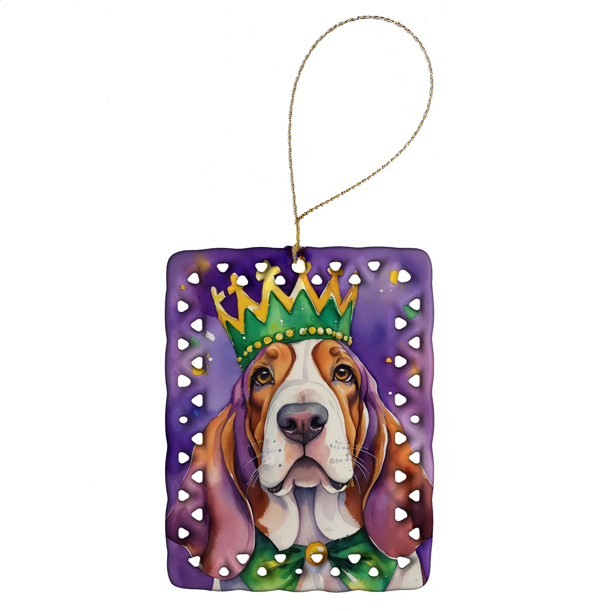 King of Mardi Gras Porcelain Ornament